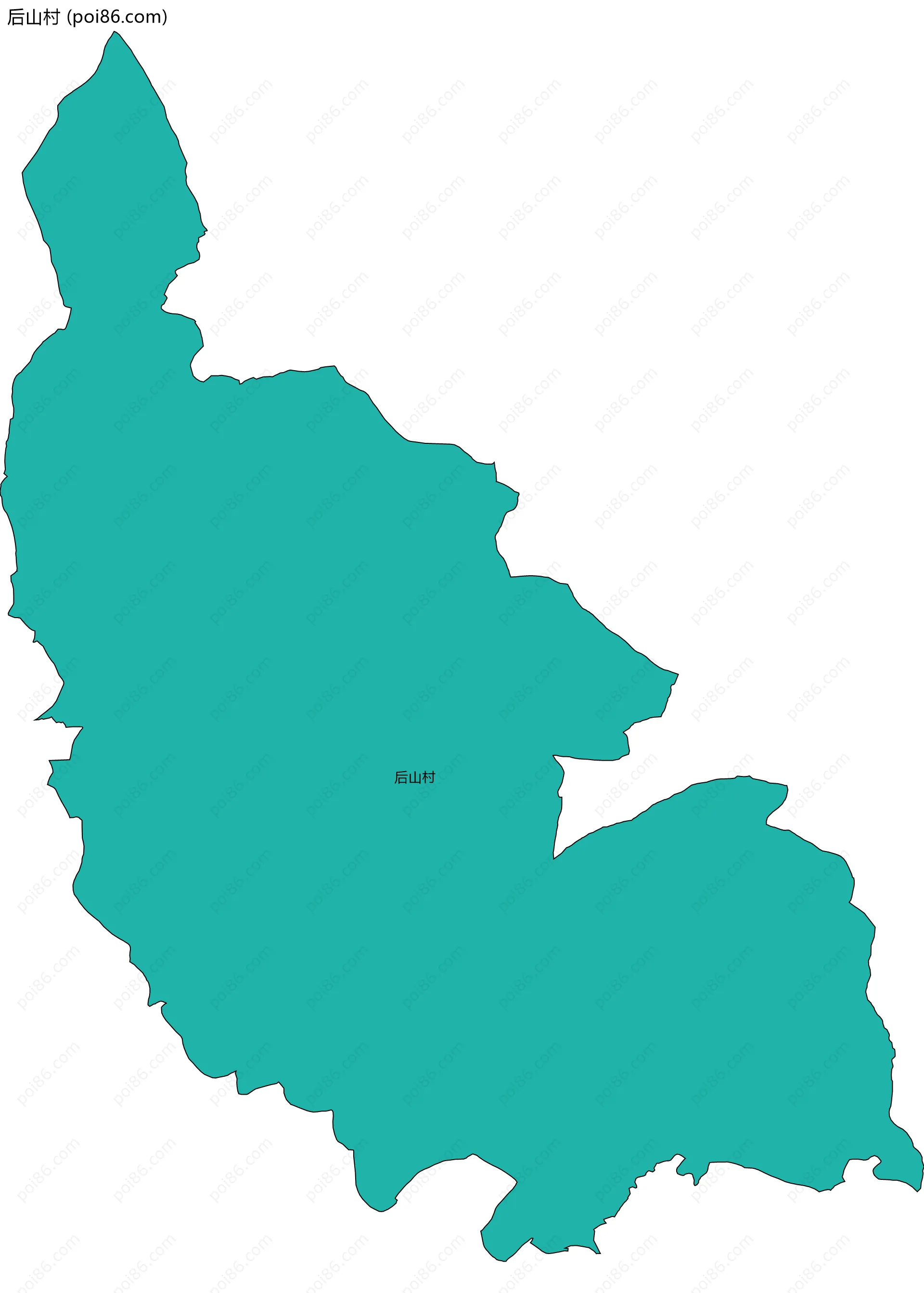 后山村边界地图