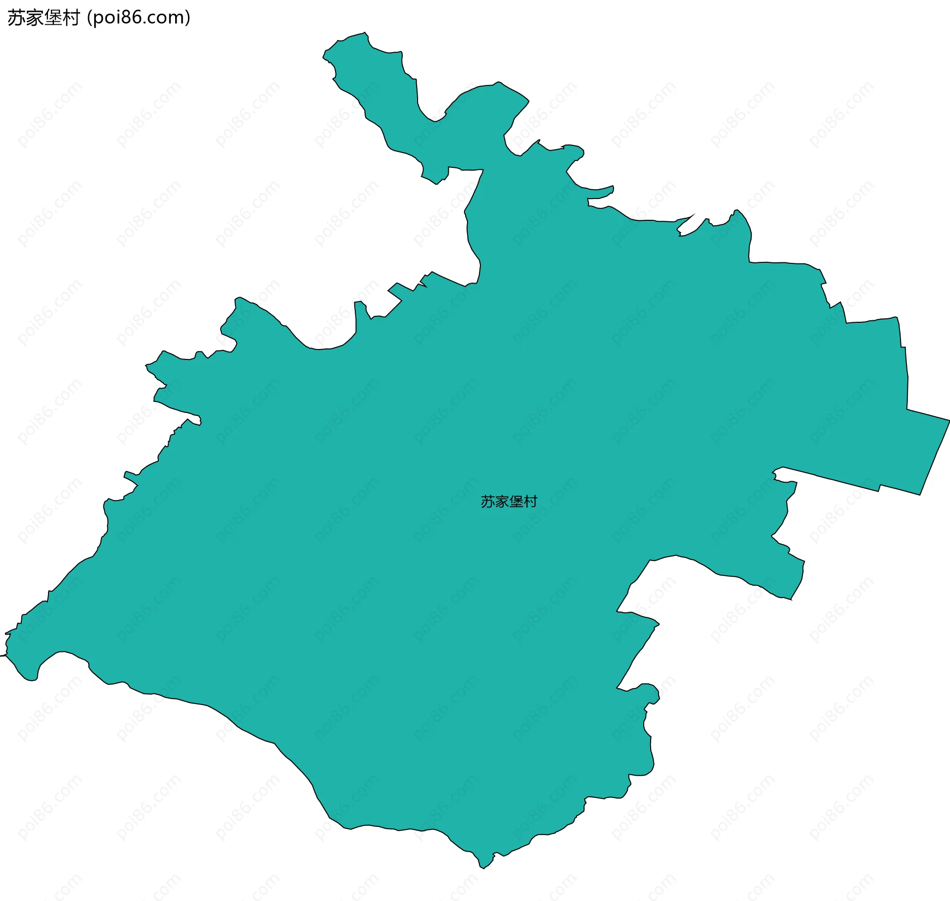 苏家堡村边界地图