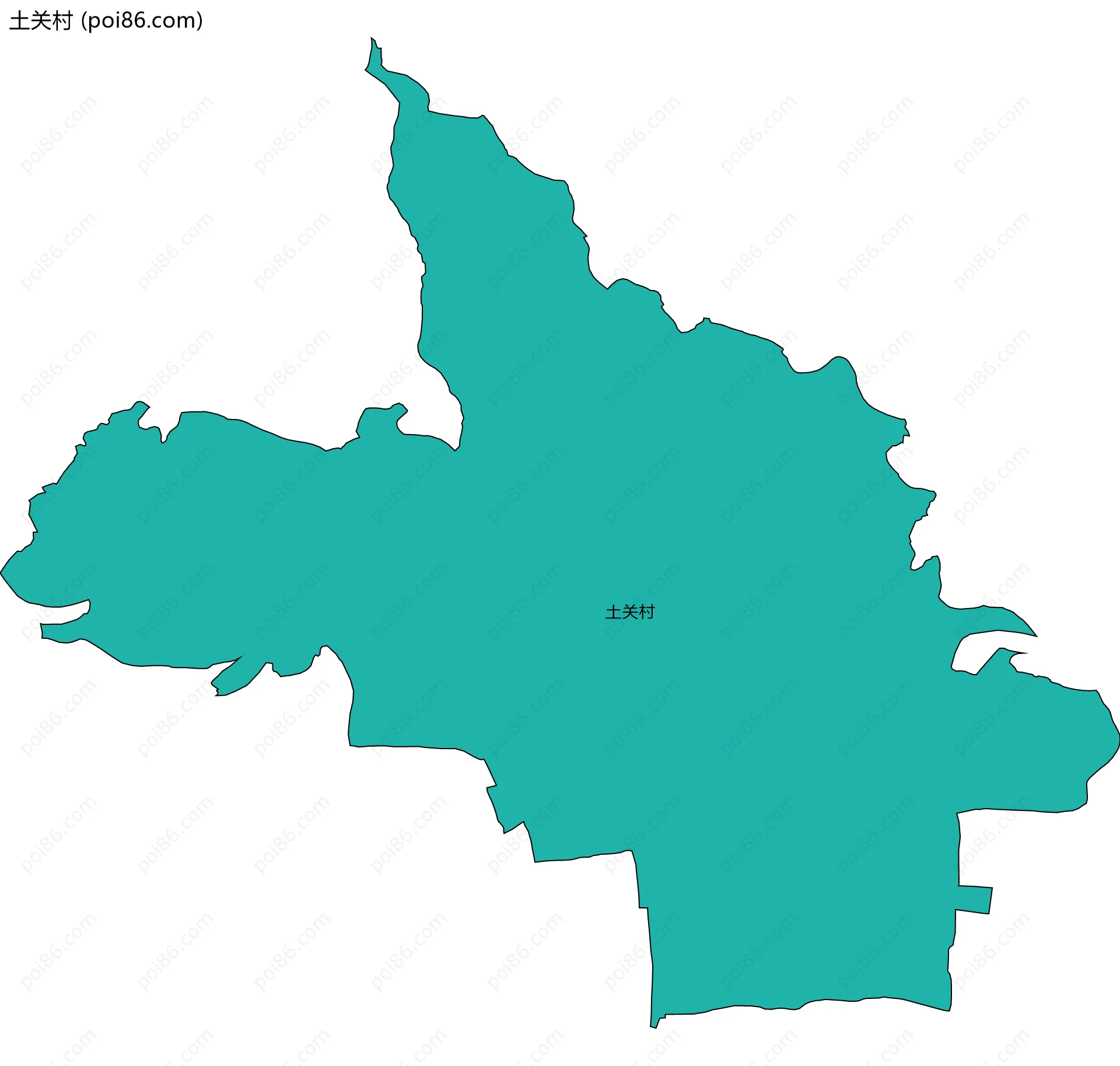 土关村边界地图