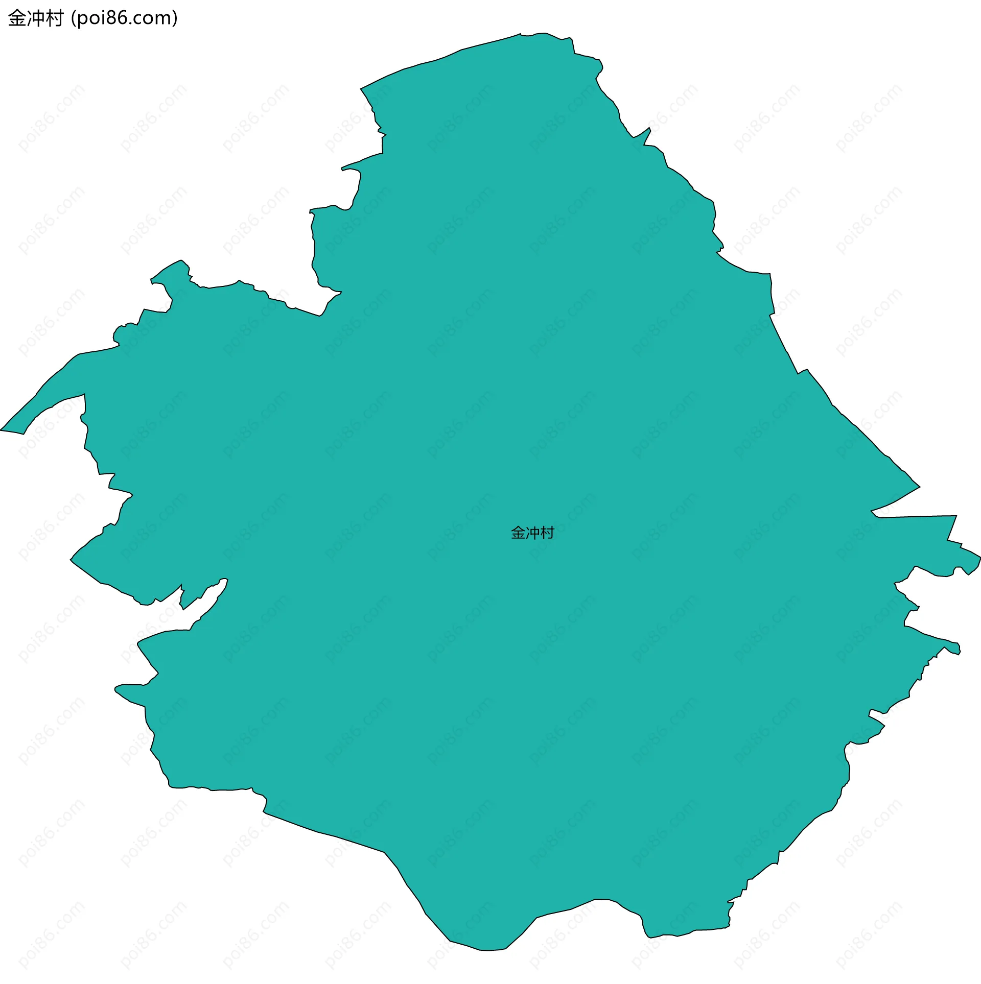 金冲村边界地图