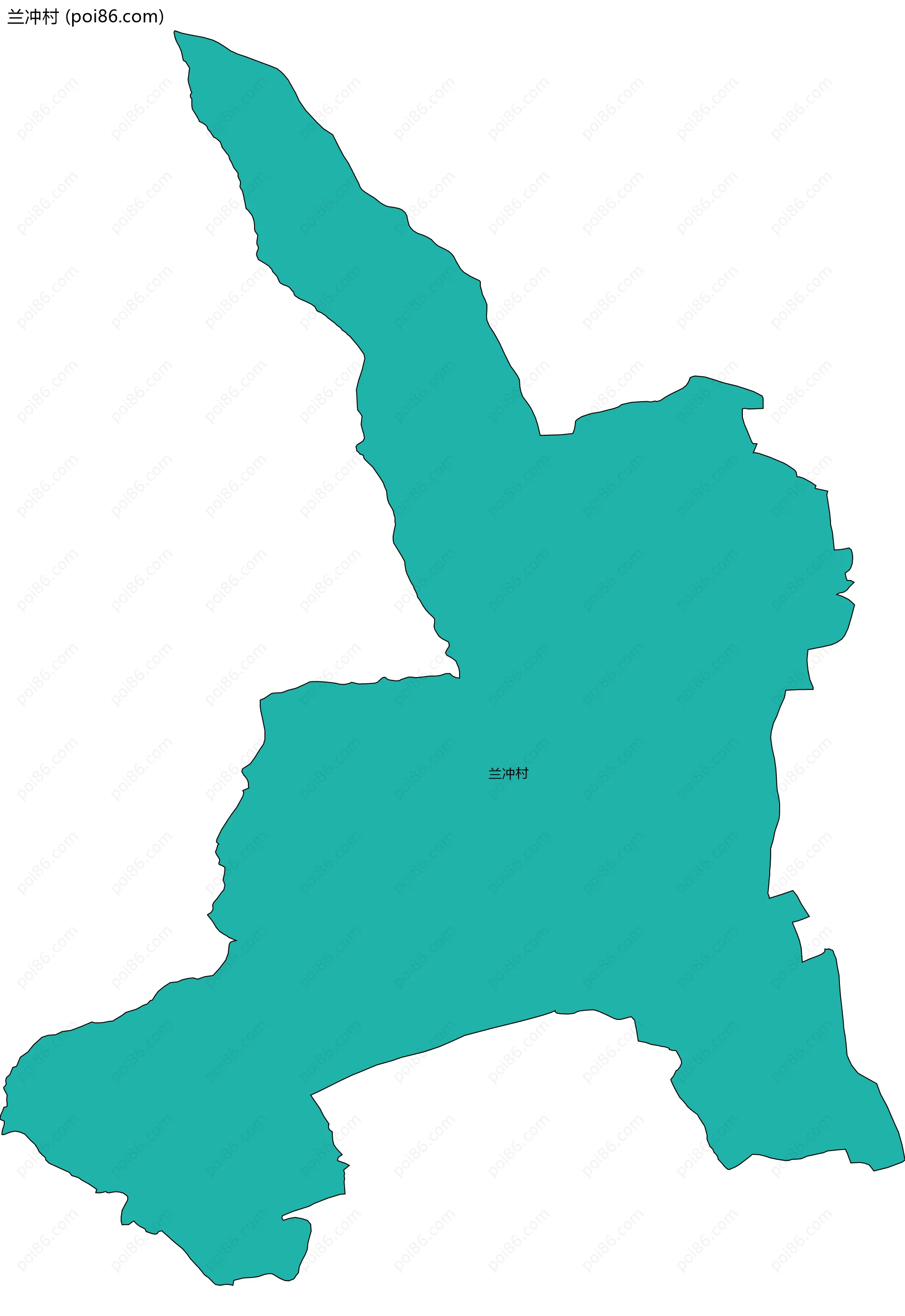 兰冲村边界地图