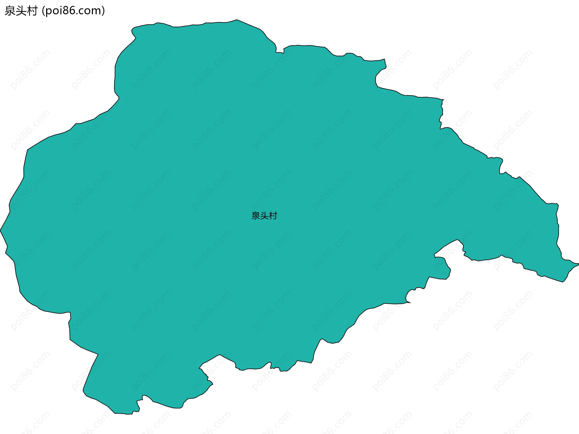 泉头村边界地图