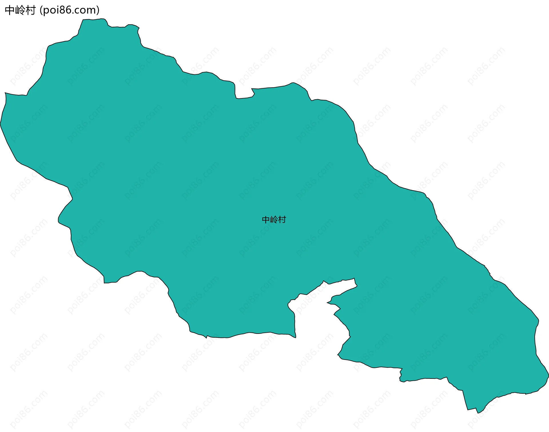 中岭村边界地图