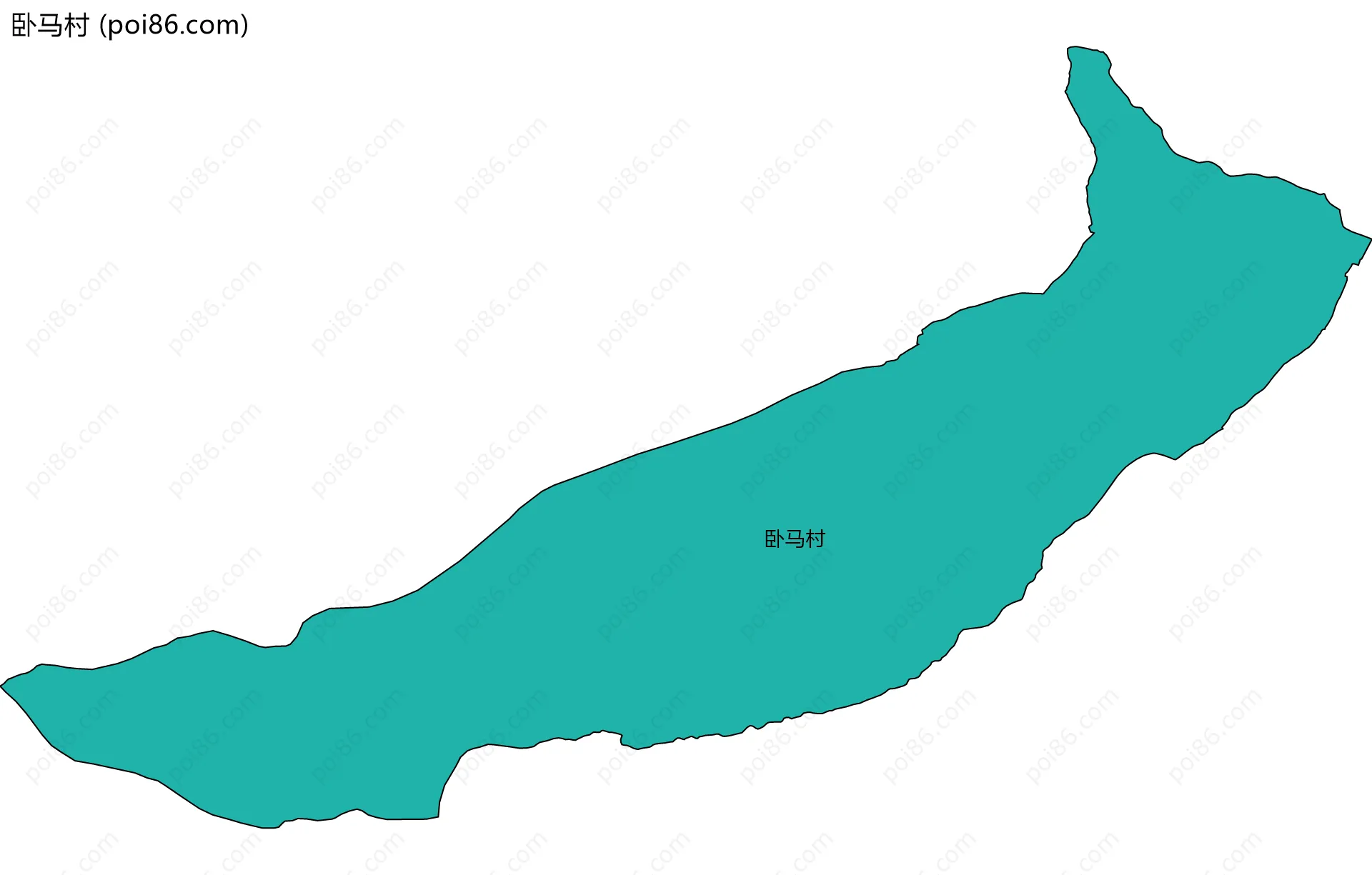 卧马村边界地图