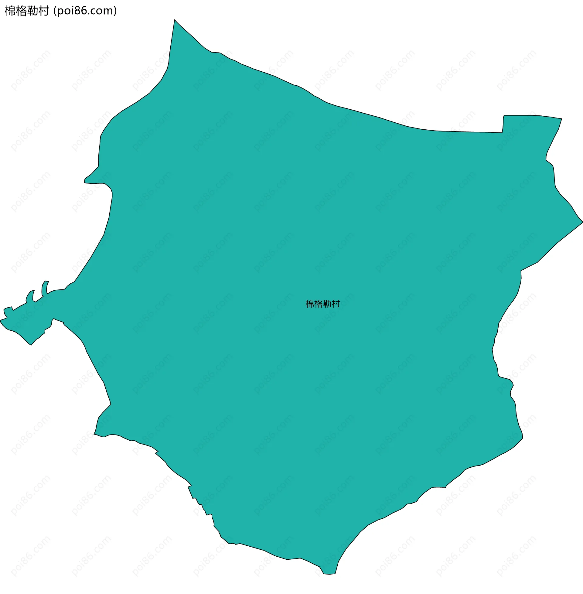 棉格勒村边界地图