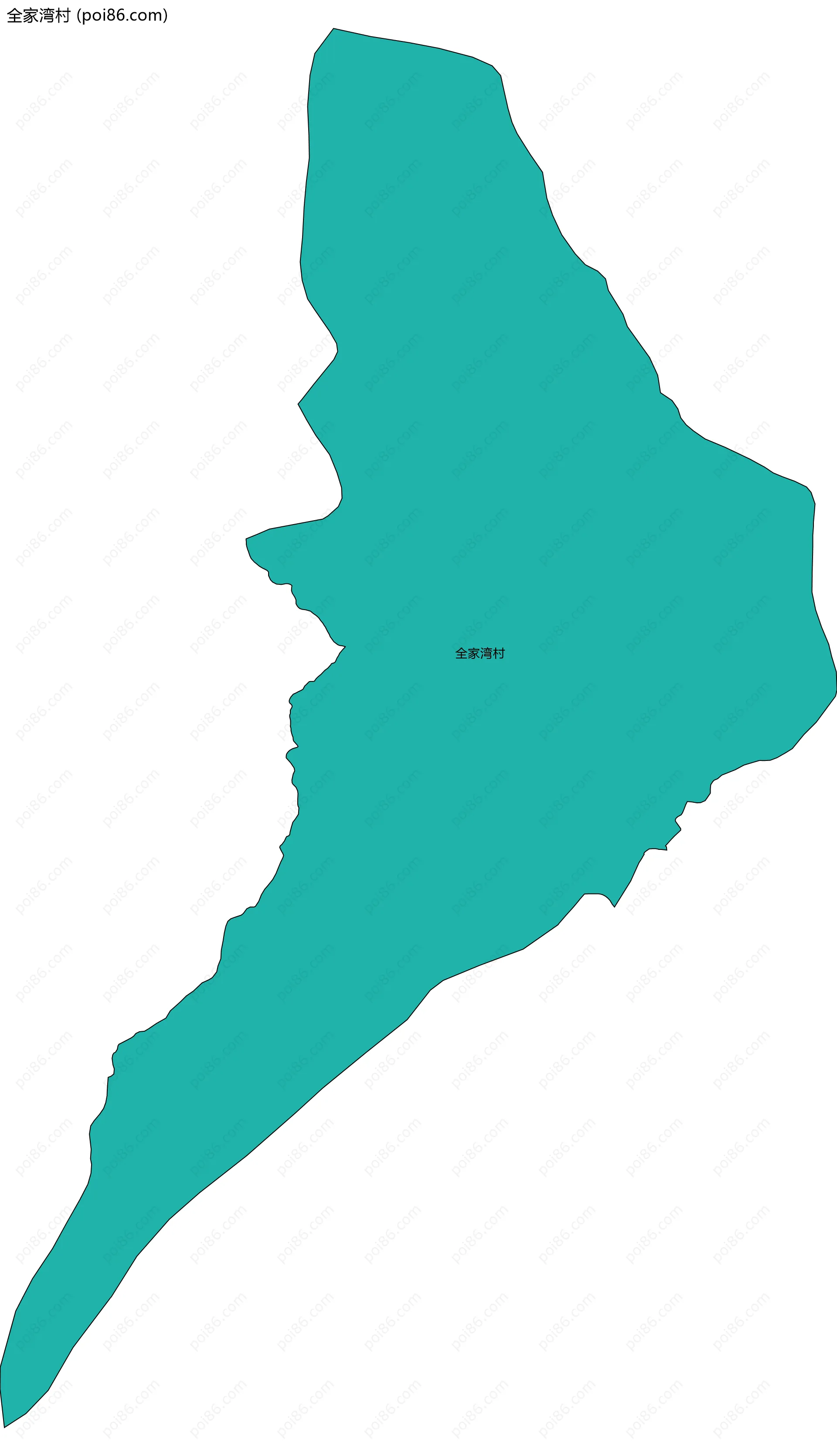 全家湾村边界地图