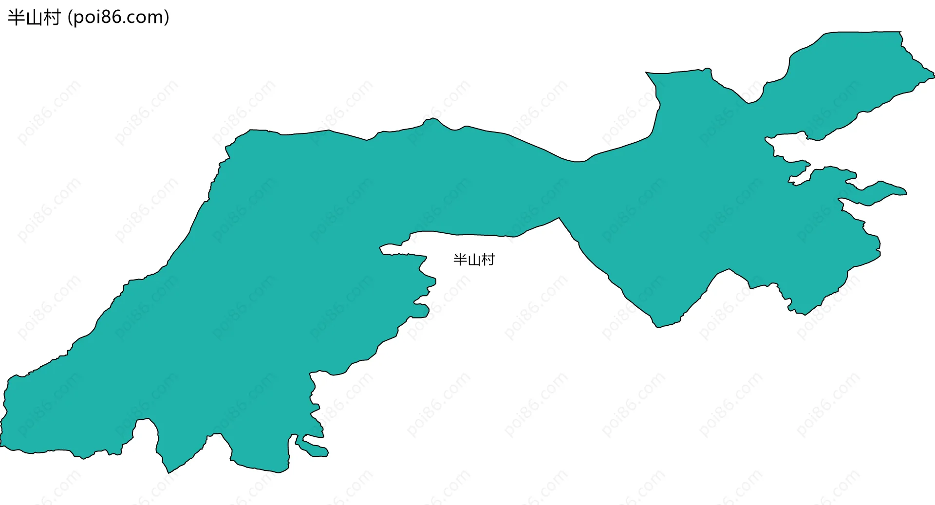 半山村边界地图