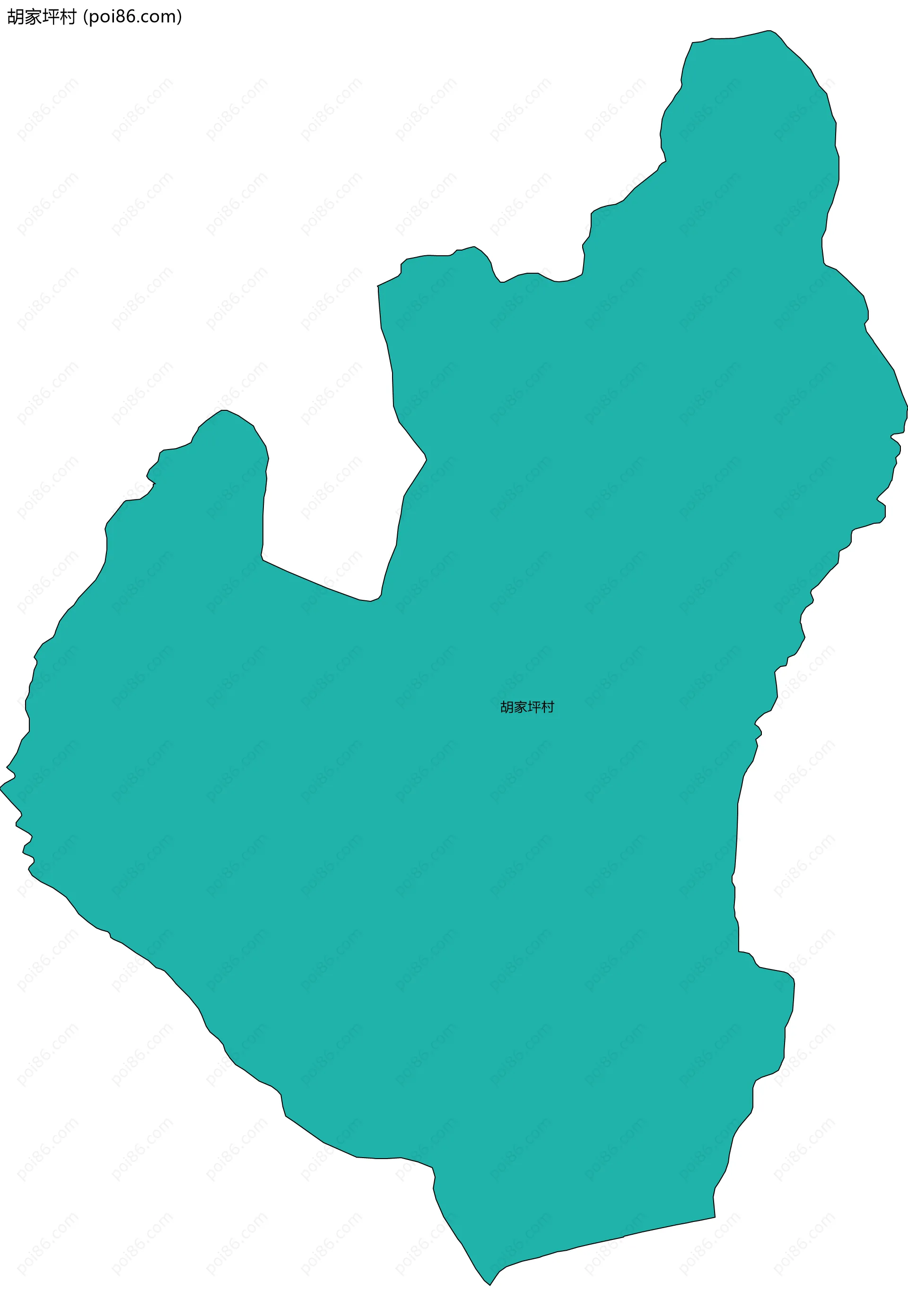 胡家坪村边界地图