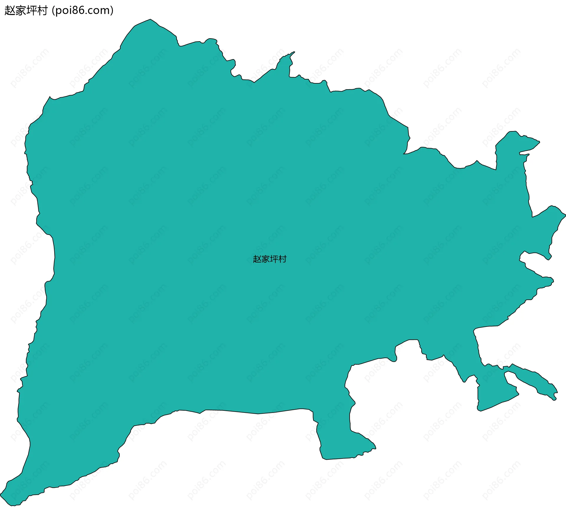 赵家坪村边界地图