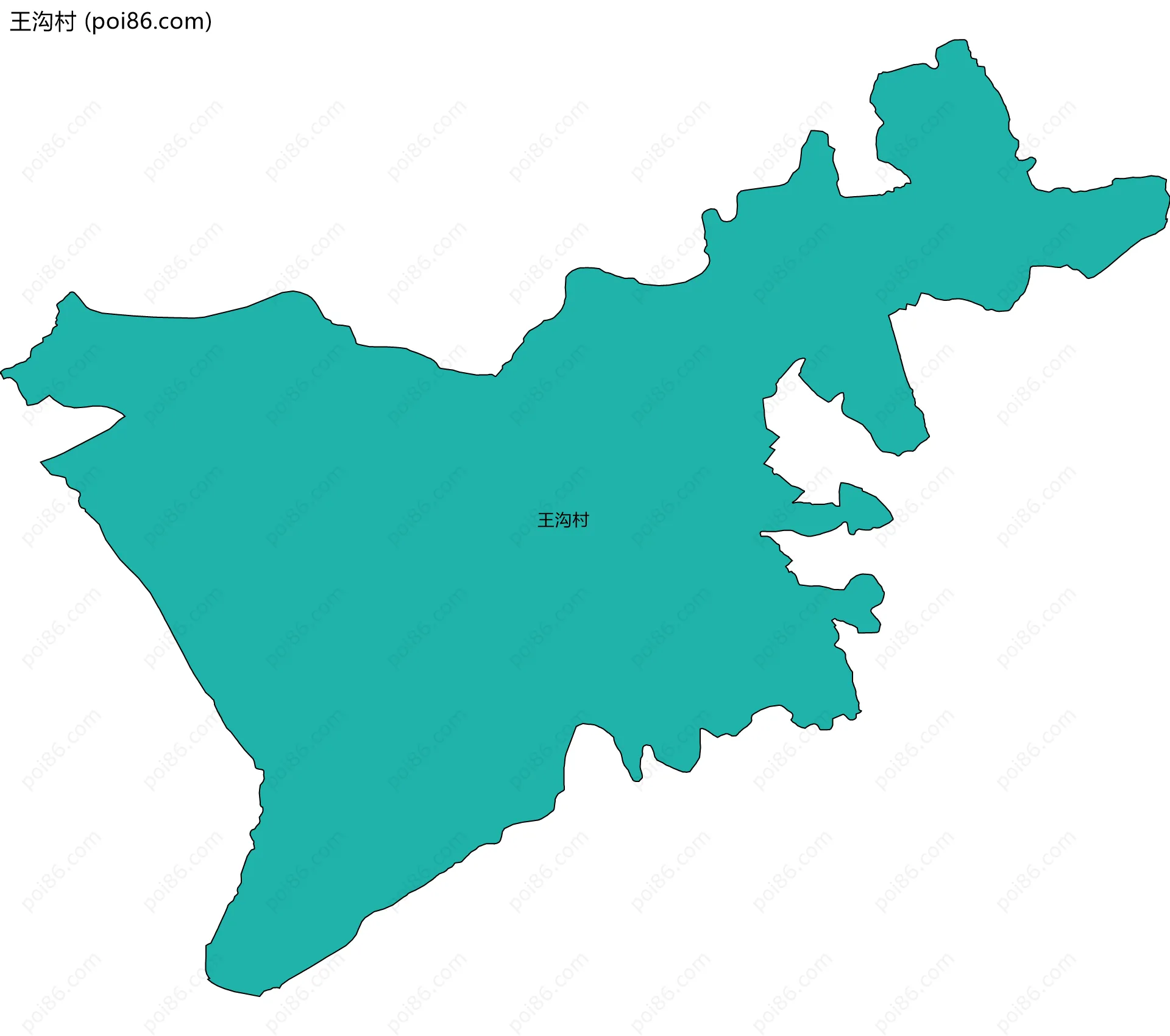 王沟村边界地图