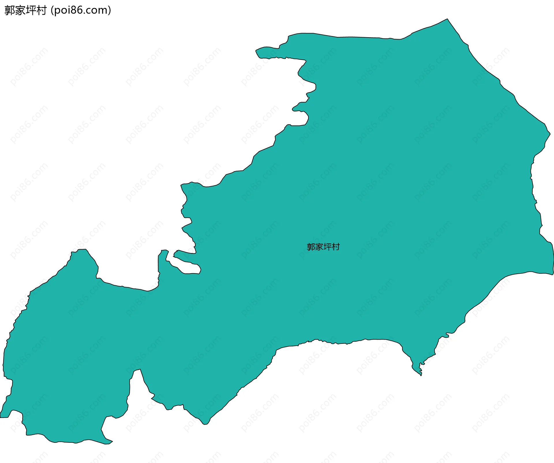 郭家坪村边界地图