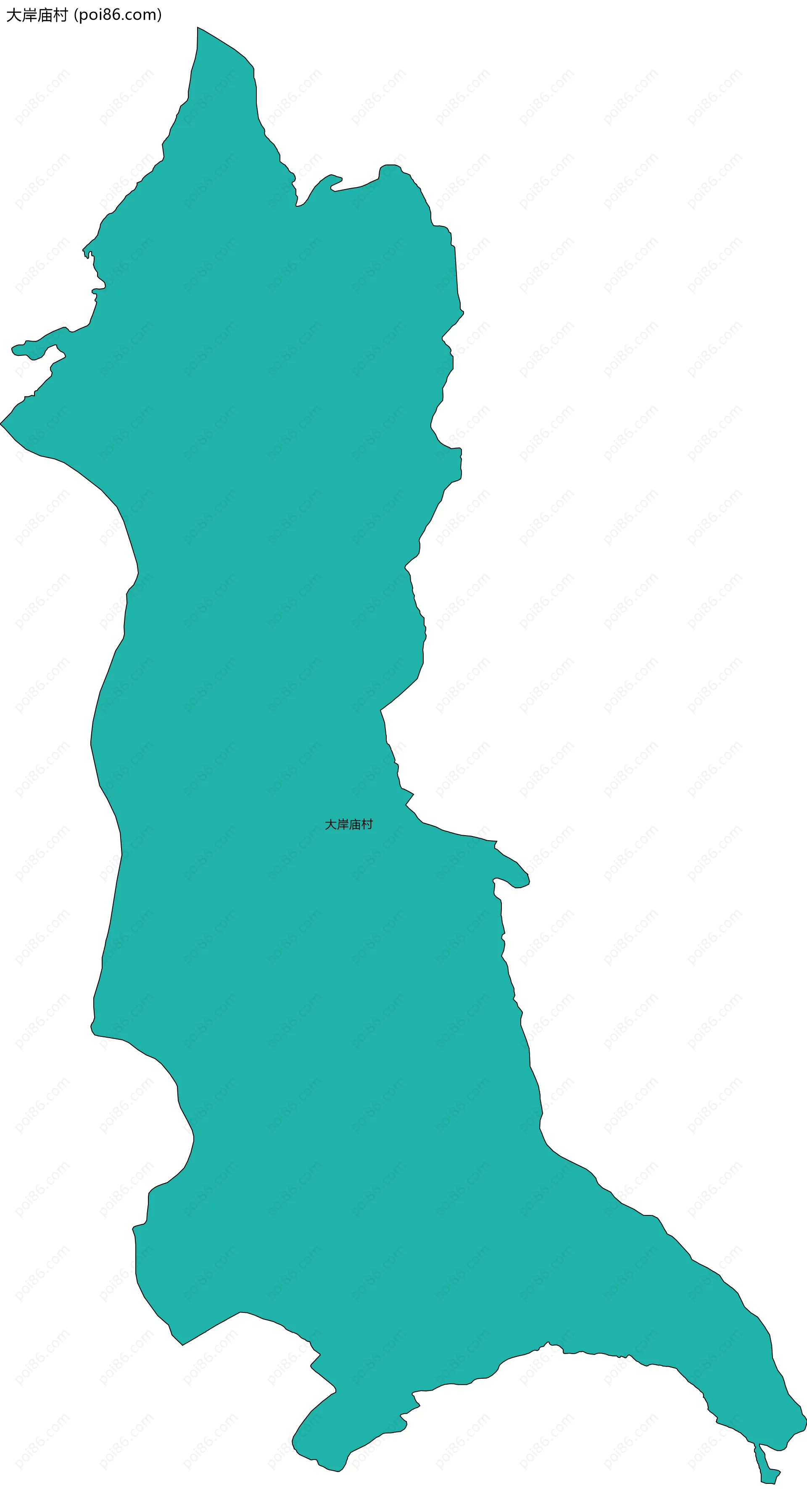 大岸庙村边界地图