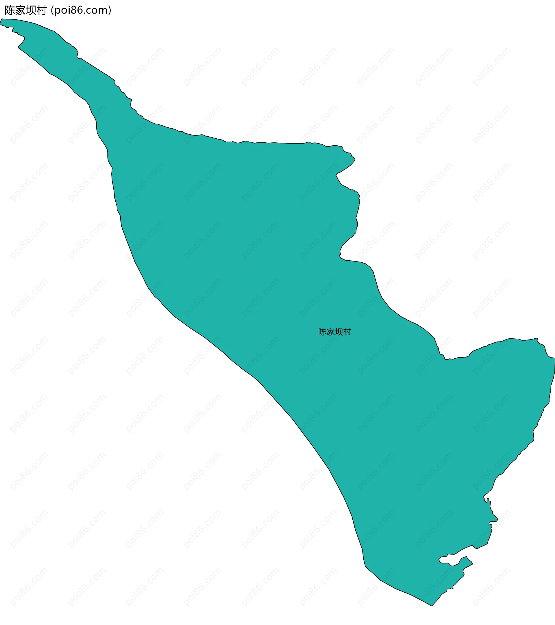 陈家坝村边界地图