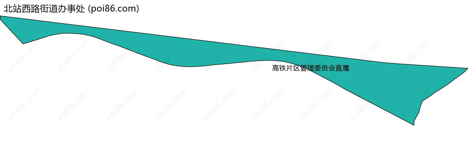北站西路街道办事处边界地图(五级行政区划)