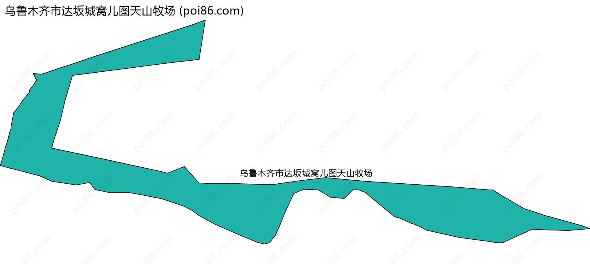 乌鲁木齐市达坂城窝儿图天山牧场边界地图