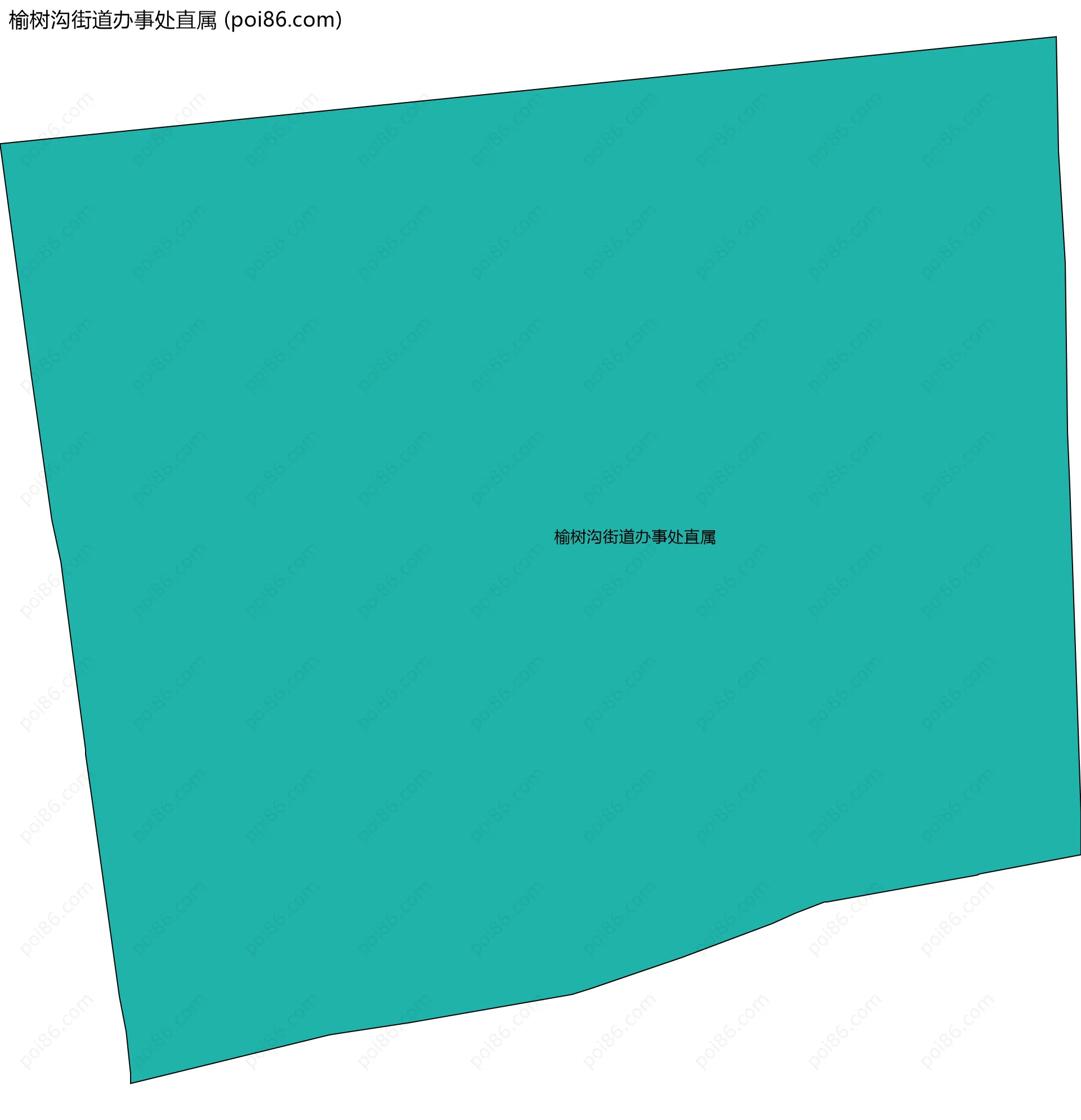 榆树沟街道办事处直属边界地图