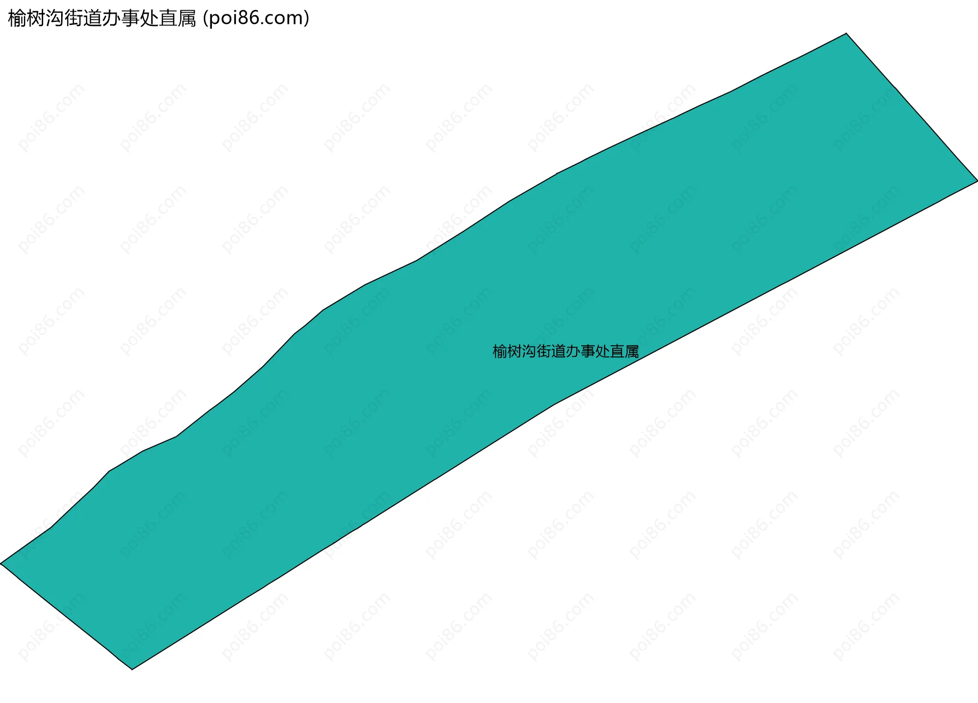 榆树沟街道办事处直属边界地图