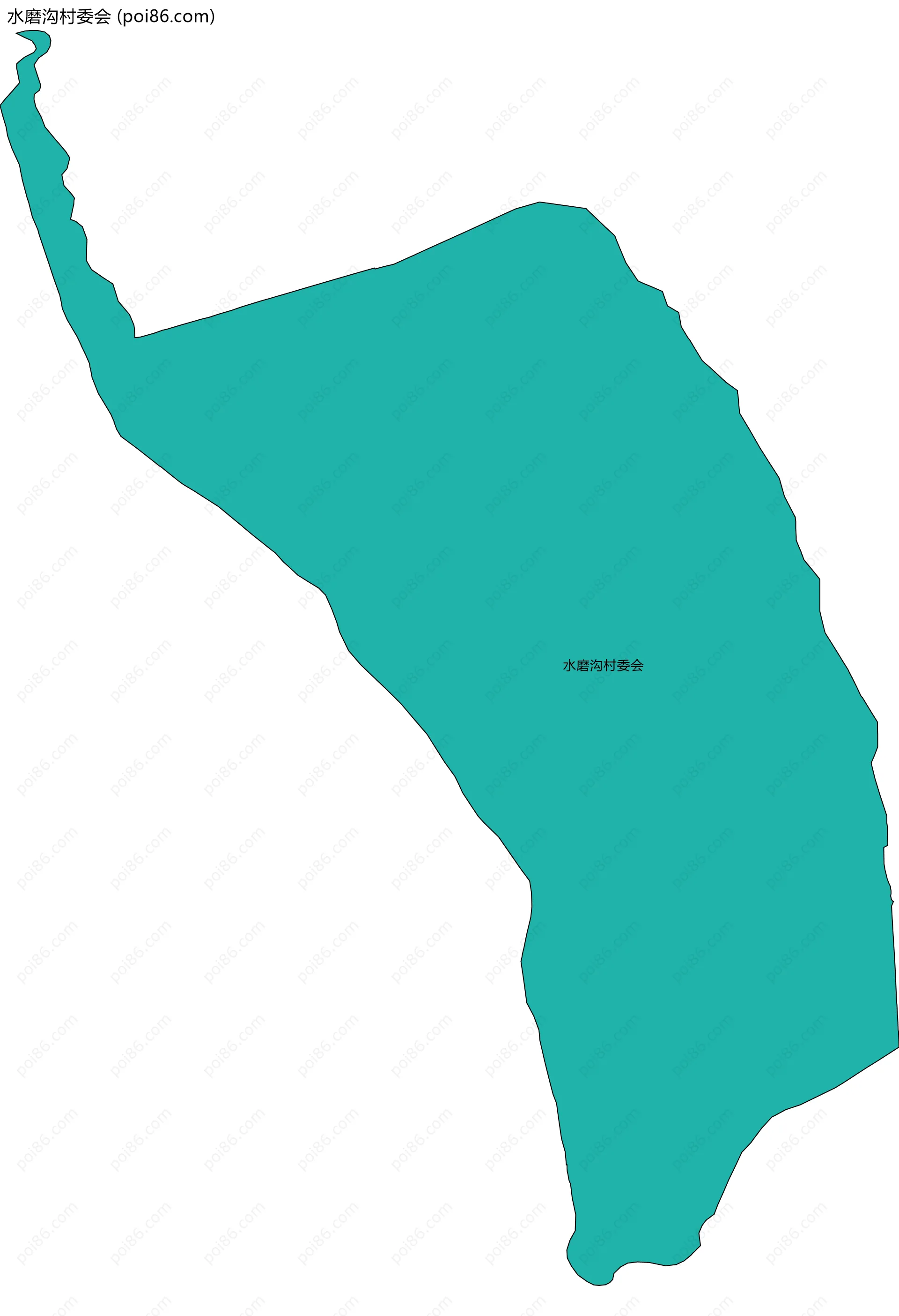 水磨沟村委会边界地图