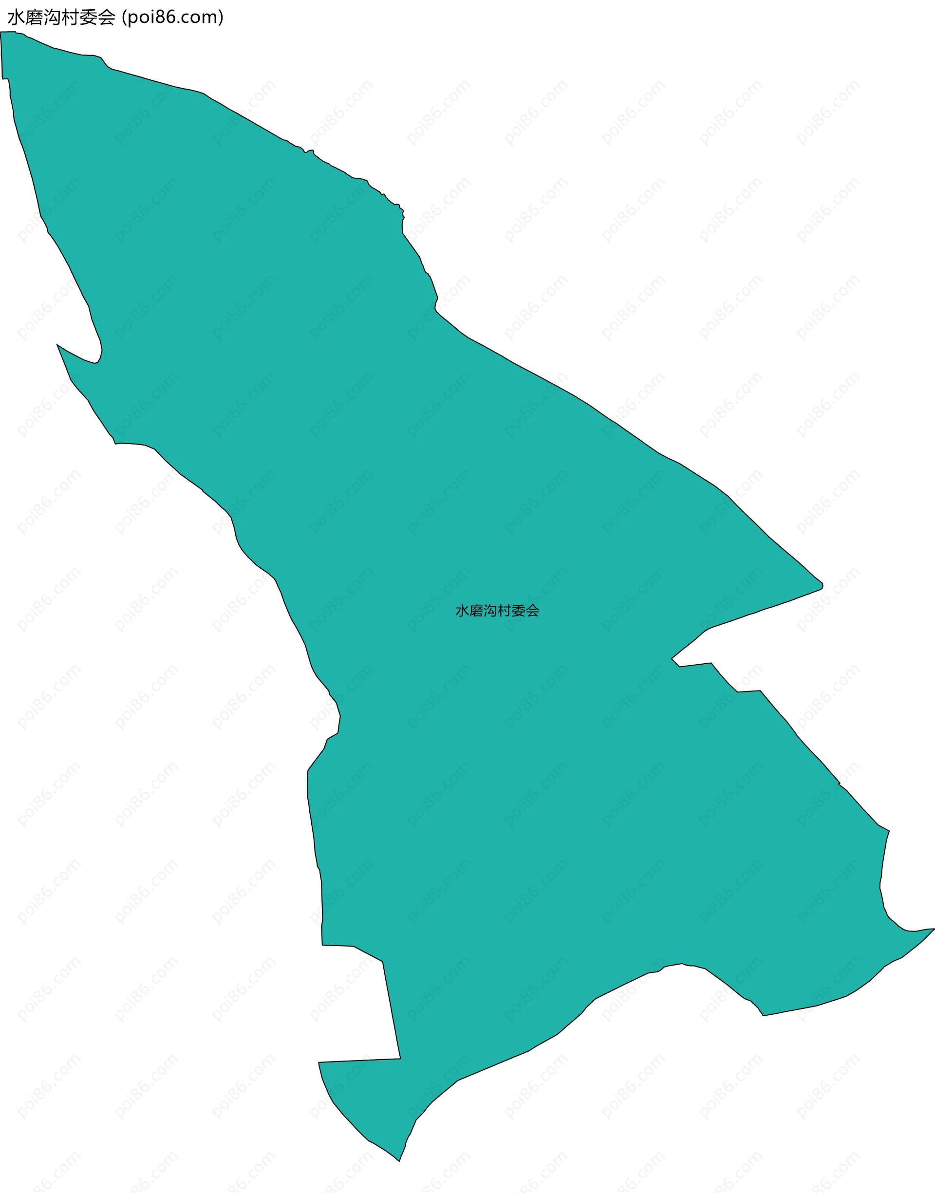 水磨沟村委会边界地图