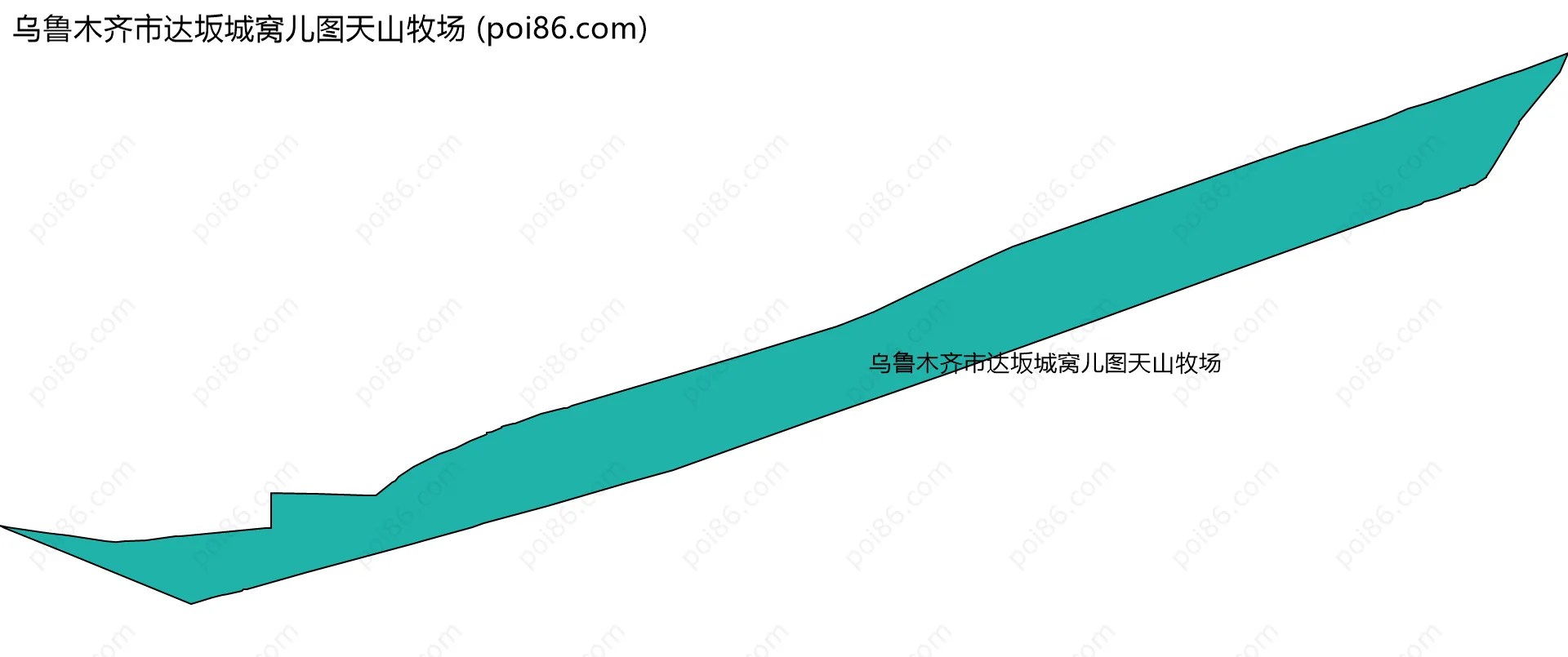 乌鲁木齐市达坂城窝儿图天山牧场边界地图