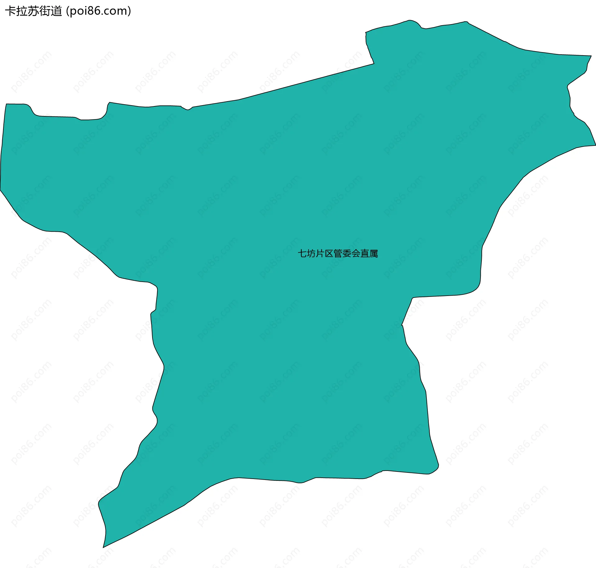 卡拉苏街道边界地图(五级行政区划)