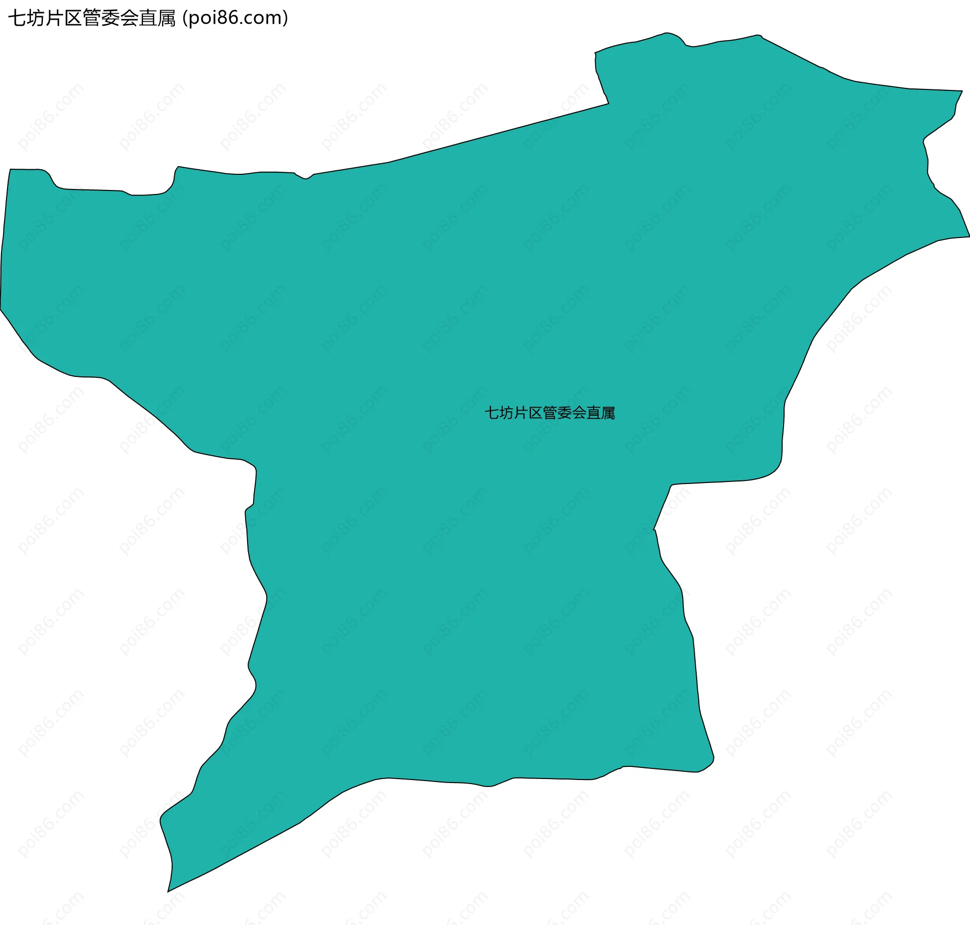 七坊片区管委会直属边界地图