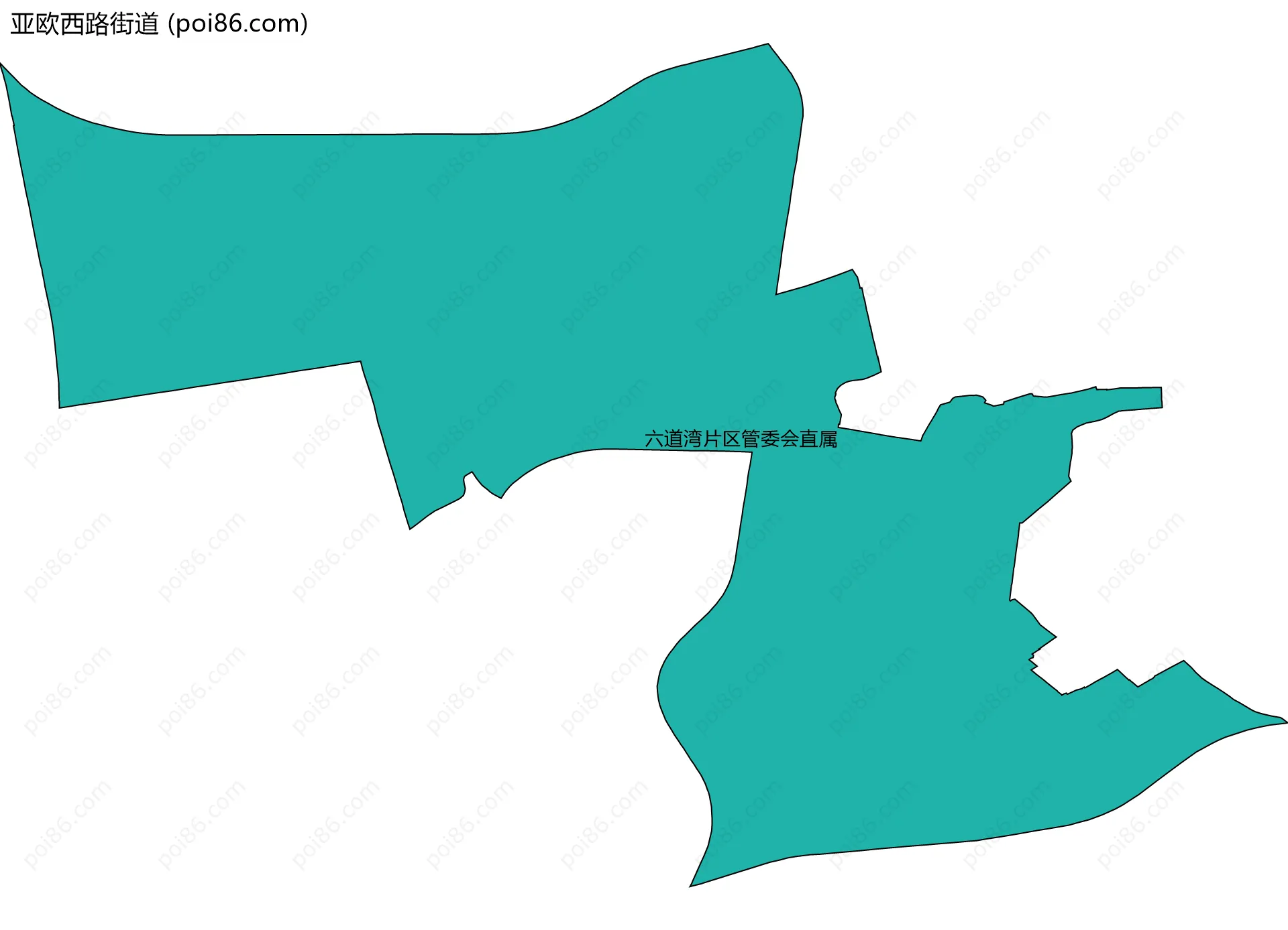 亚欧西路街道边界地图(五级行政区划)