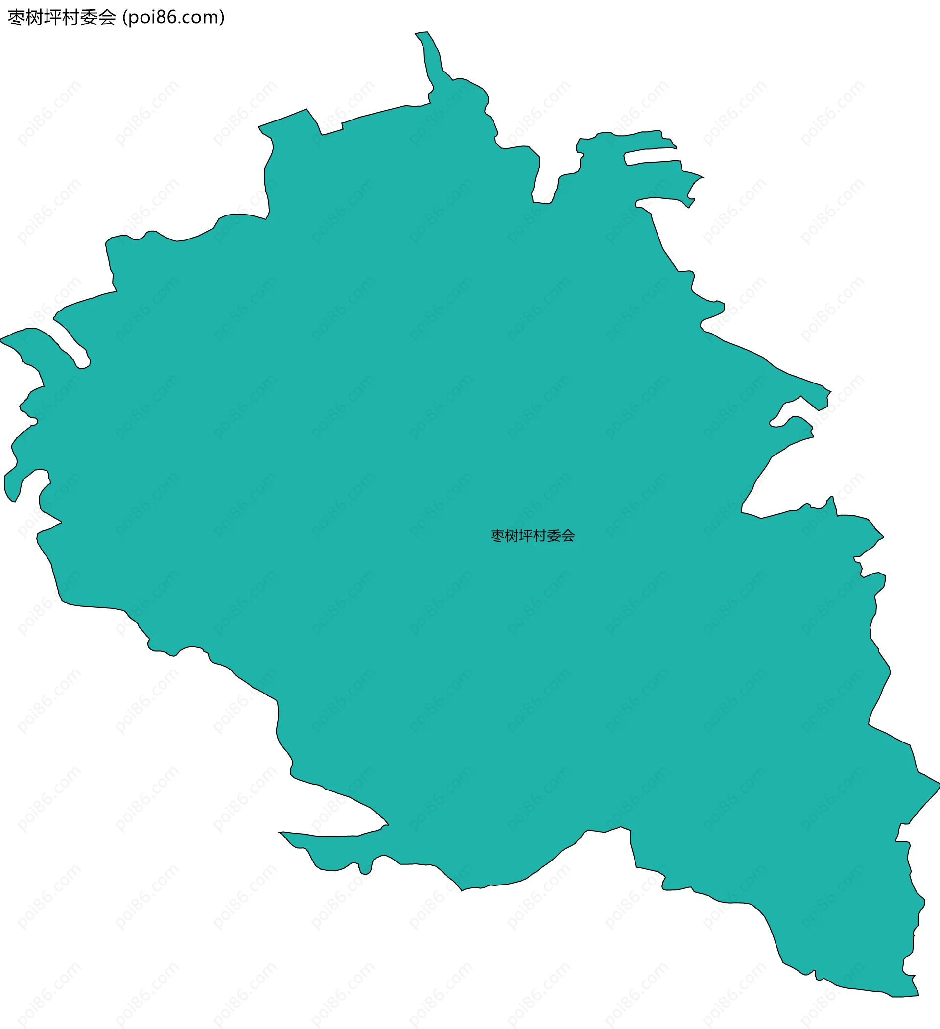 枣树坪村委会边界地图