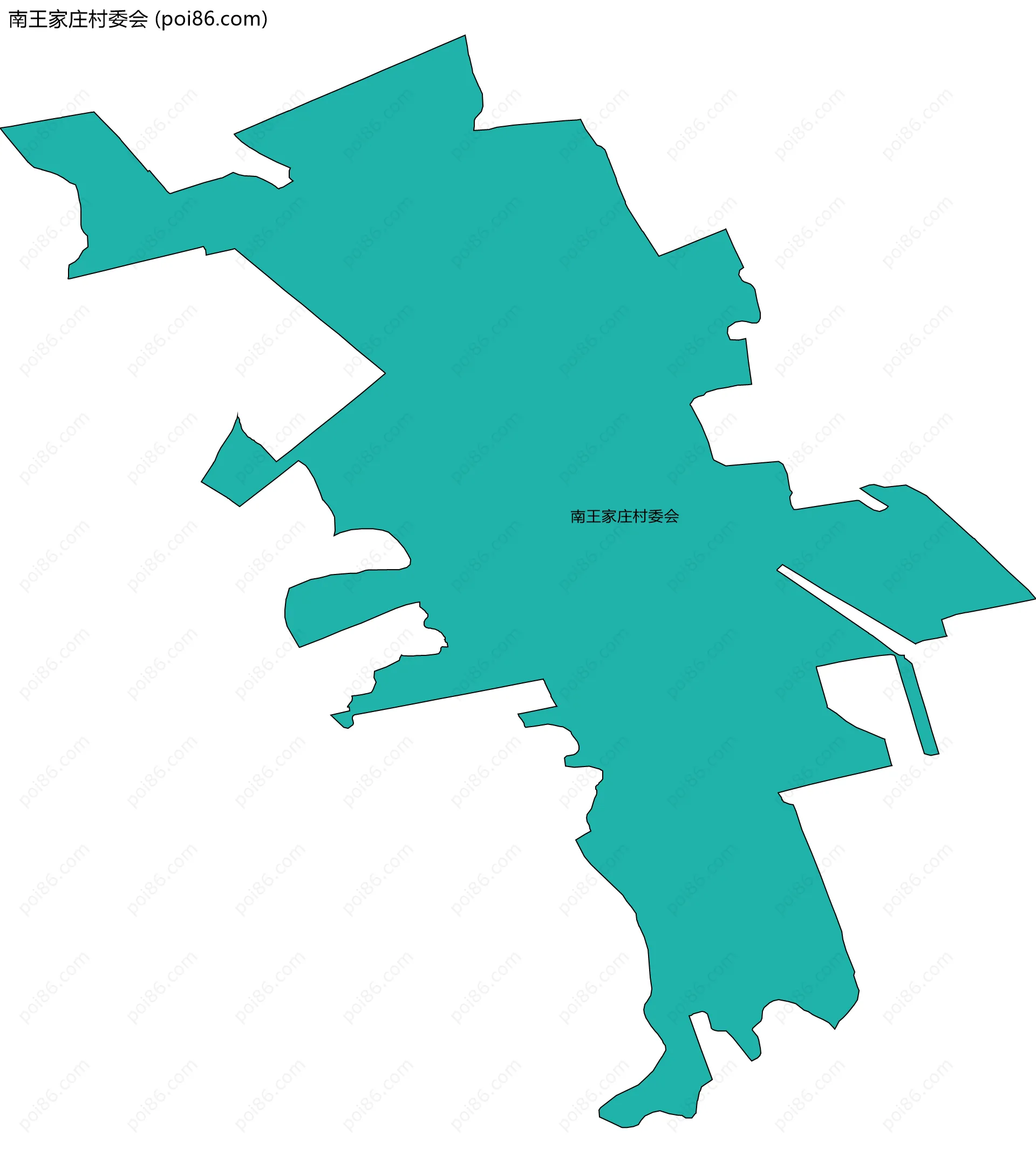 南王家庄村委会边界地图