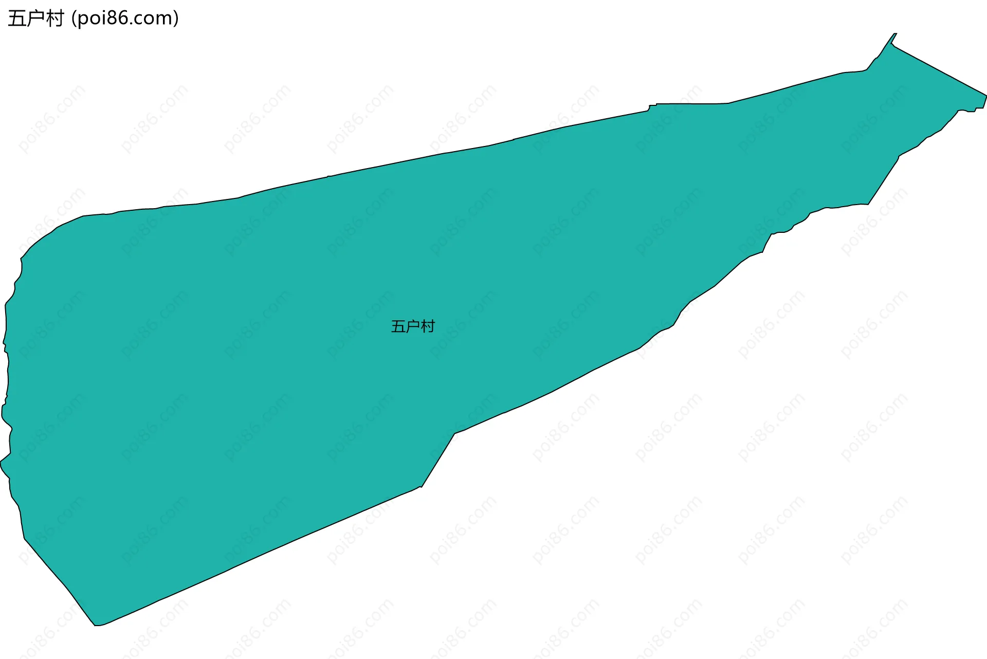 五户村边界地图