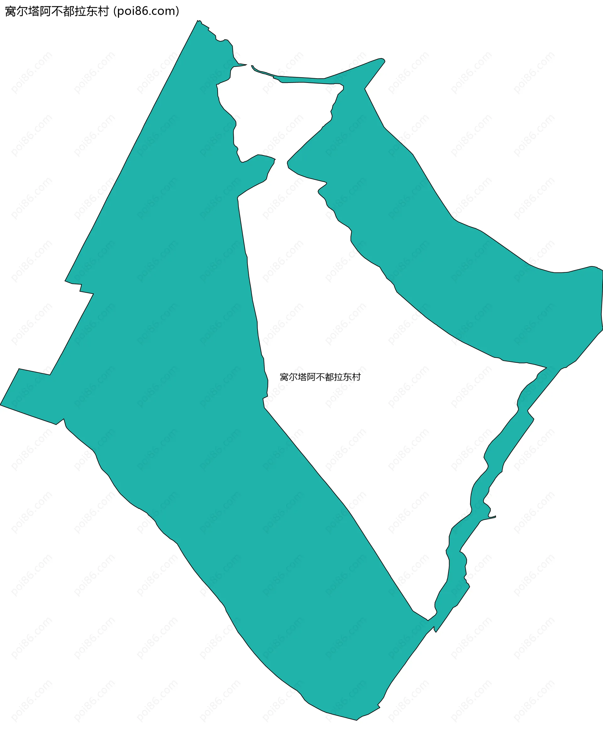 窝尔塔阿不都拉东村边界地图