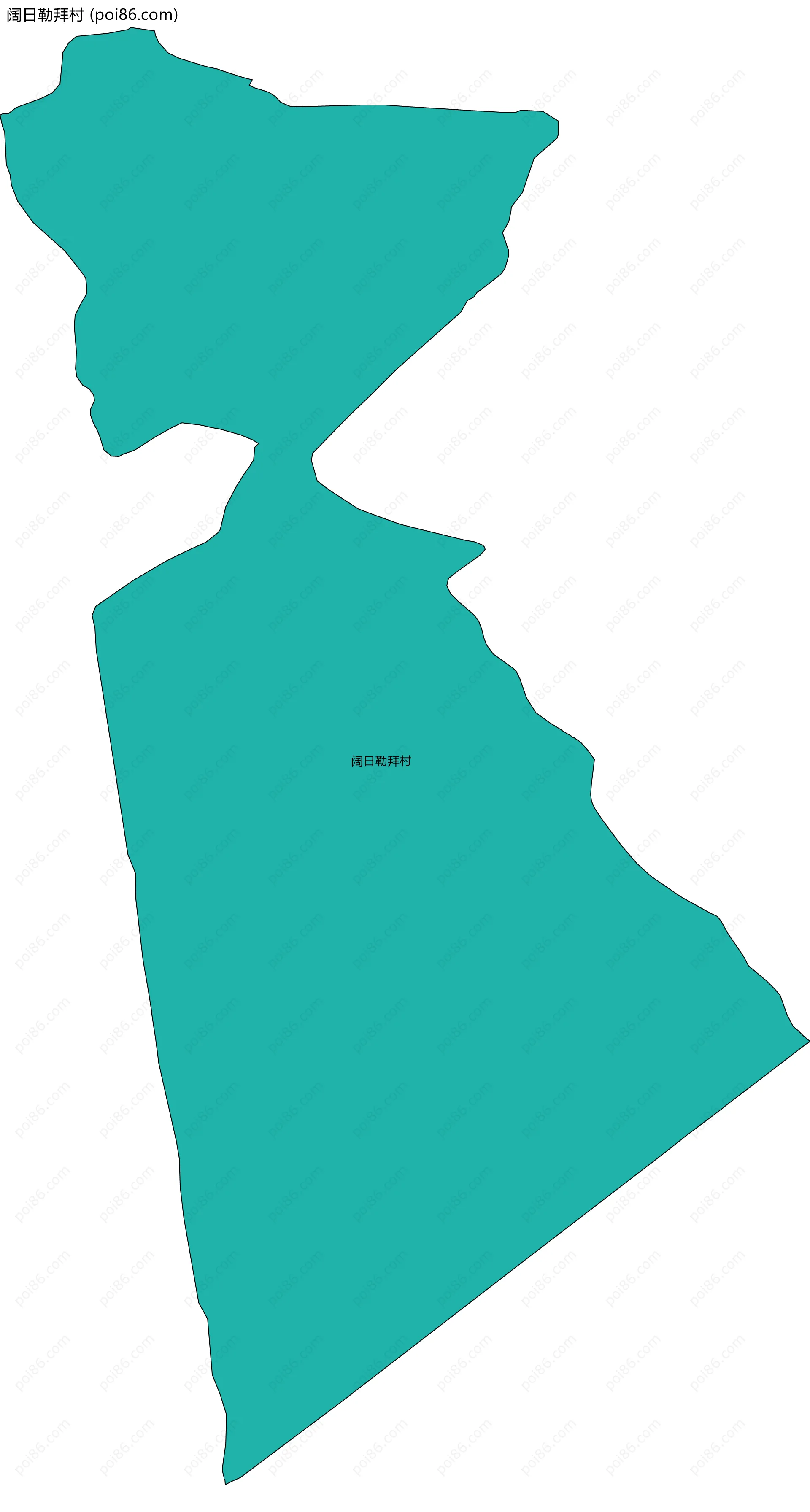 阔日勒拜村边界地图