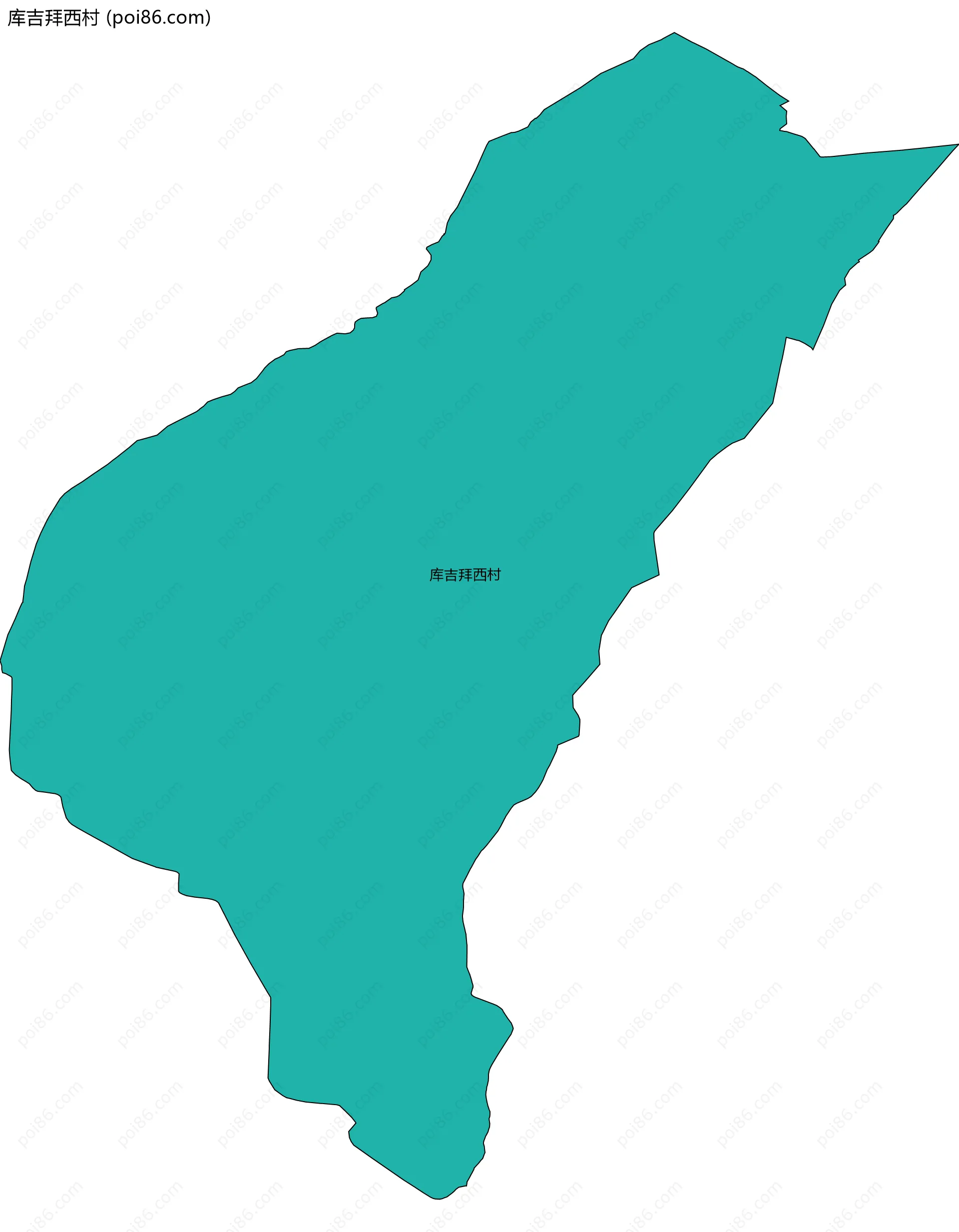 库吉拜西村边界地图