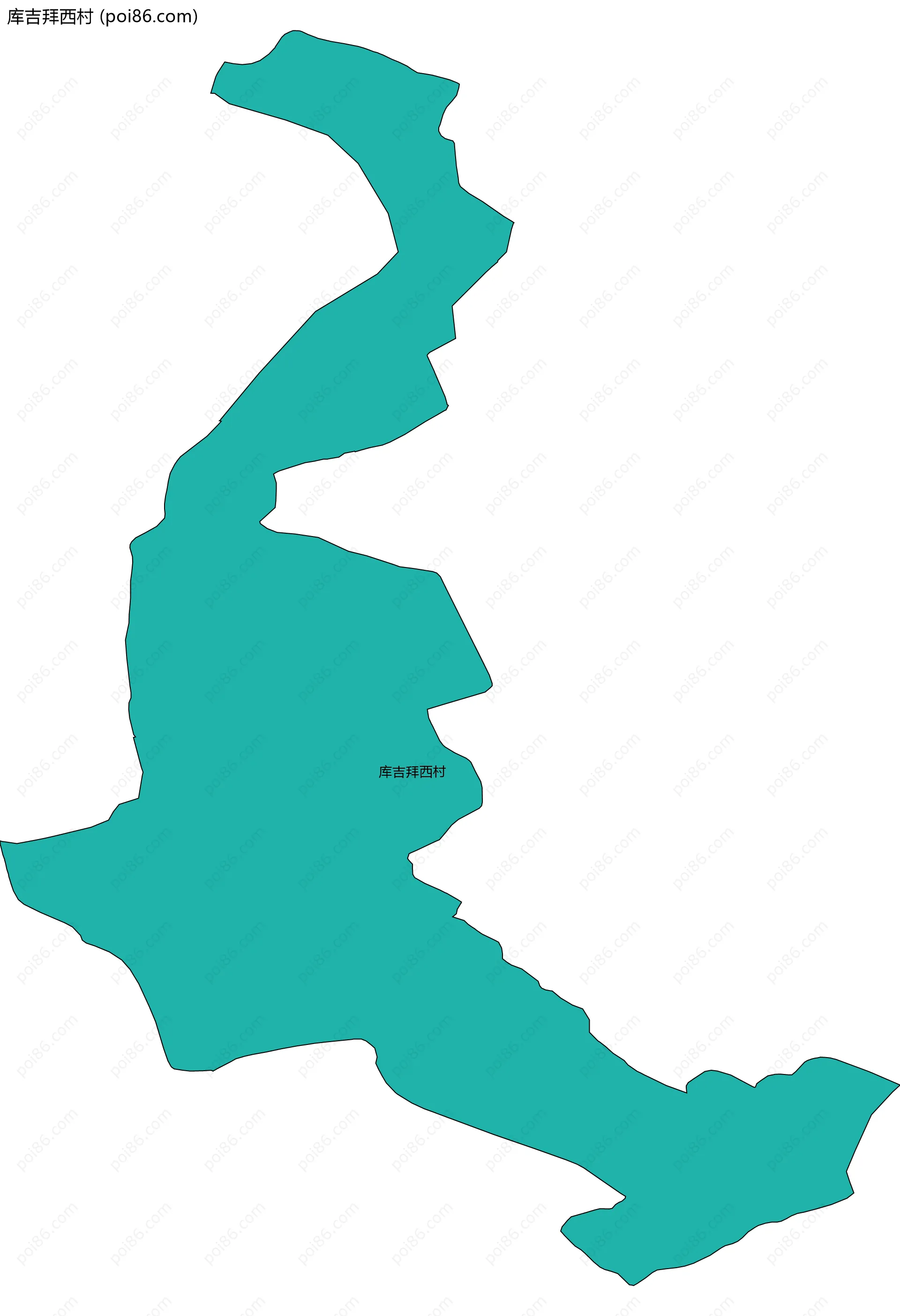 库吉拜西村边界地图