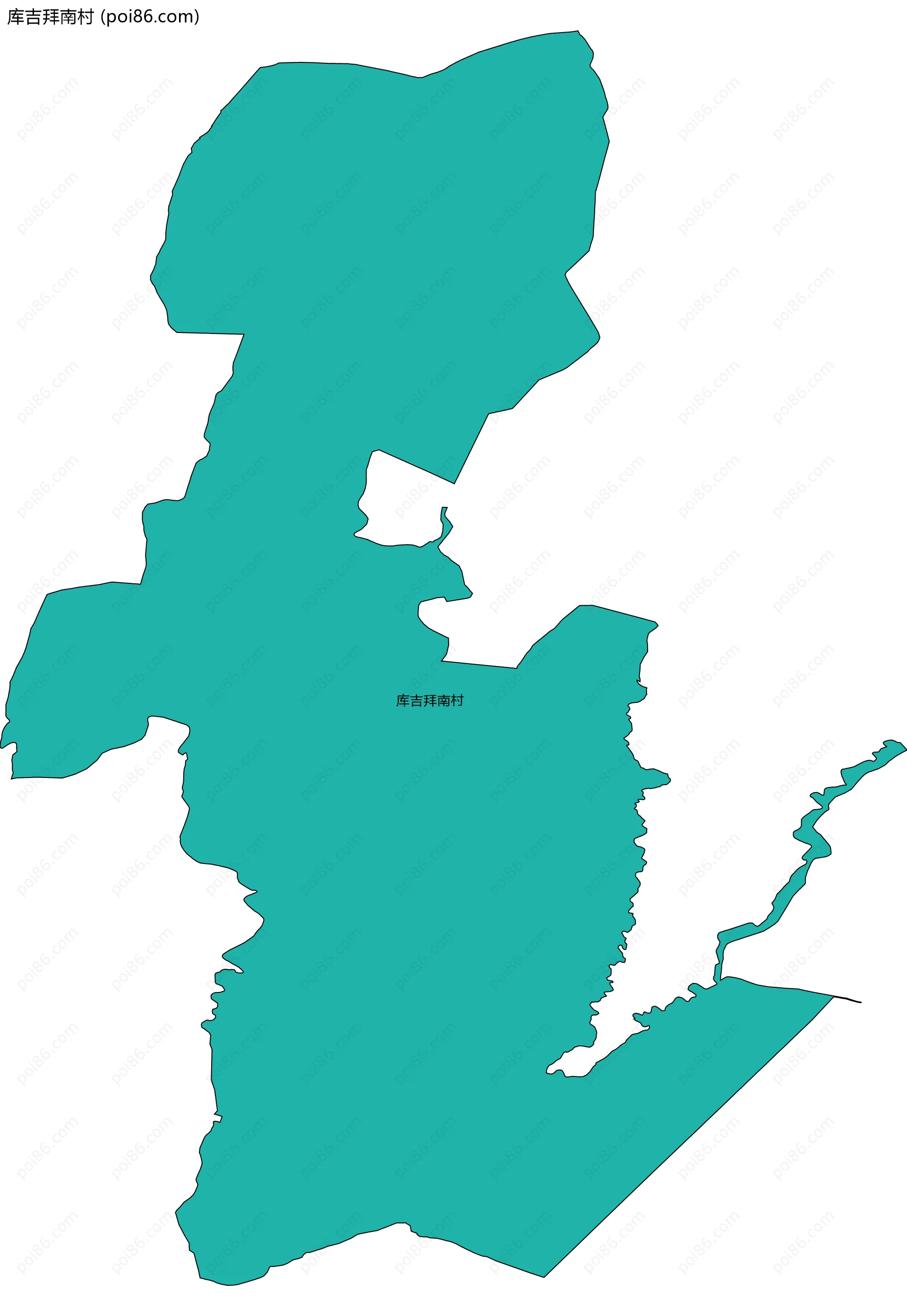 库吉拜南村边界地图