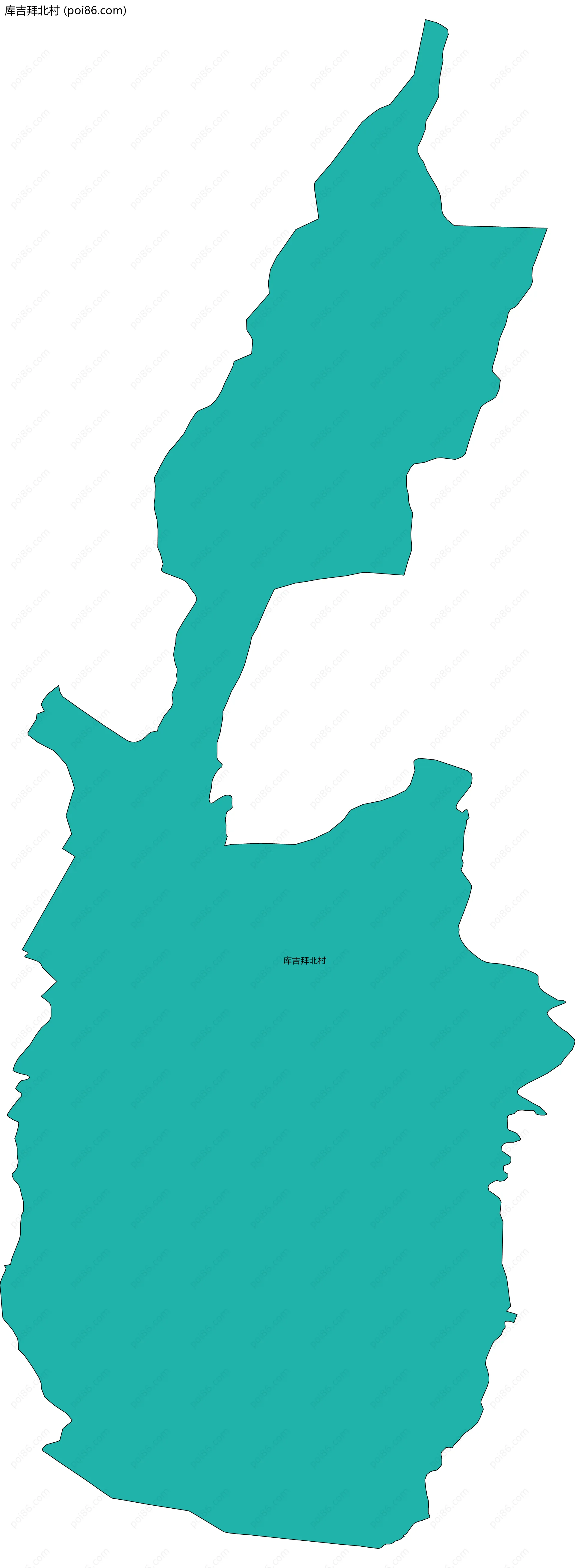 库吉拜北村边界地图