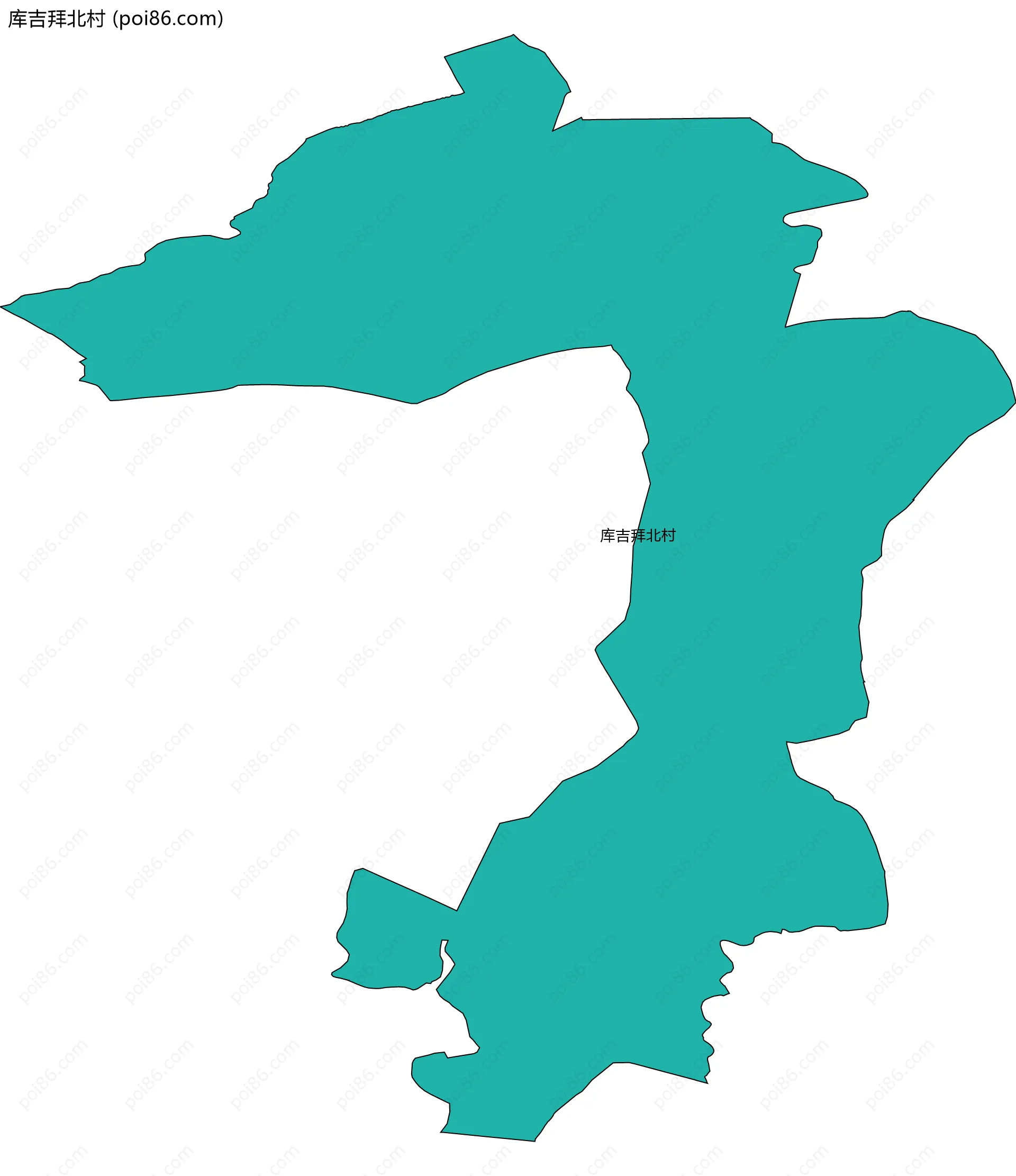 库吉拜北村边界地图