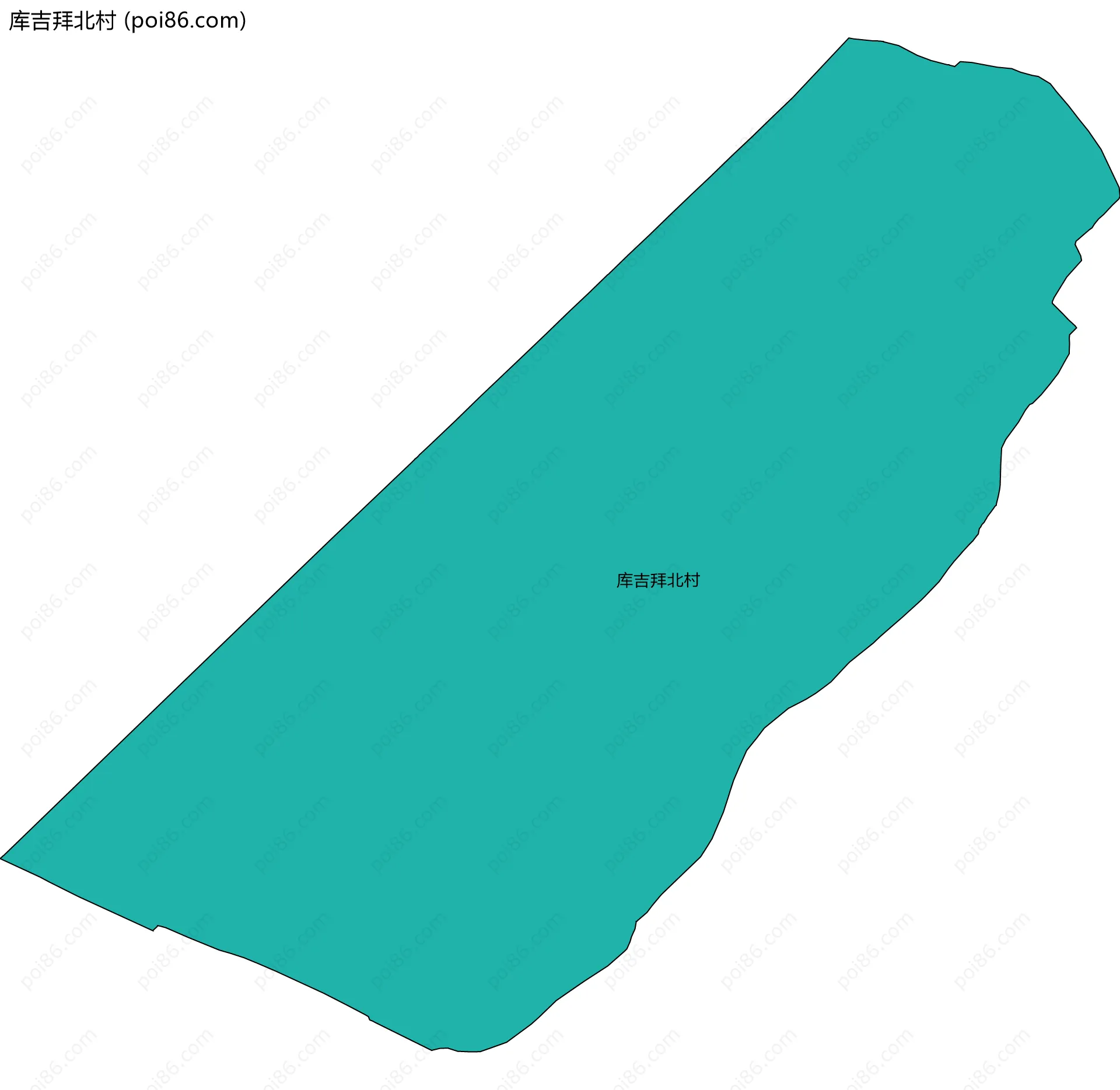 库吉拜北村边界地图