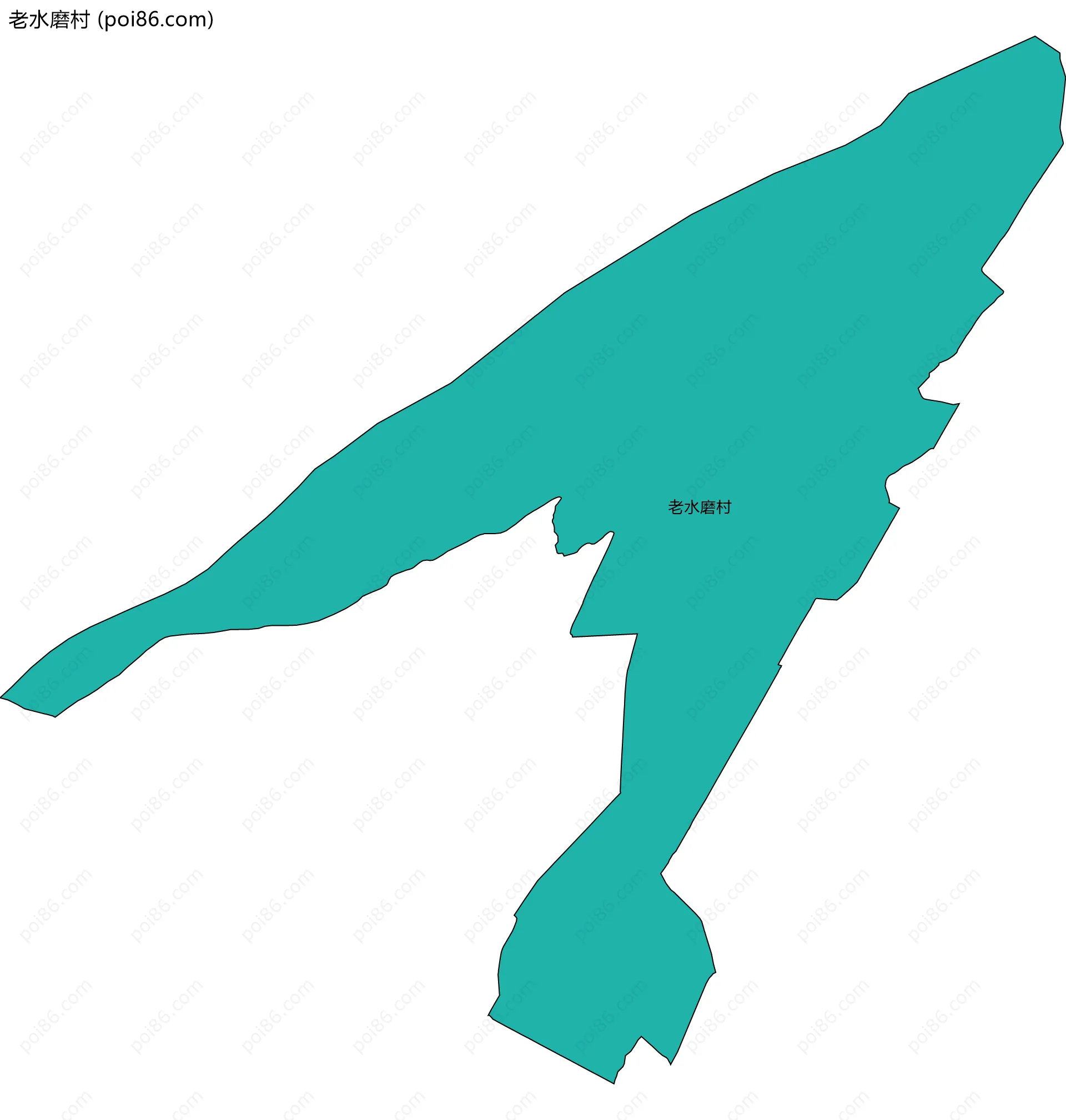 老水磨村边界地图
