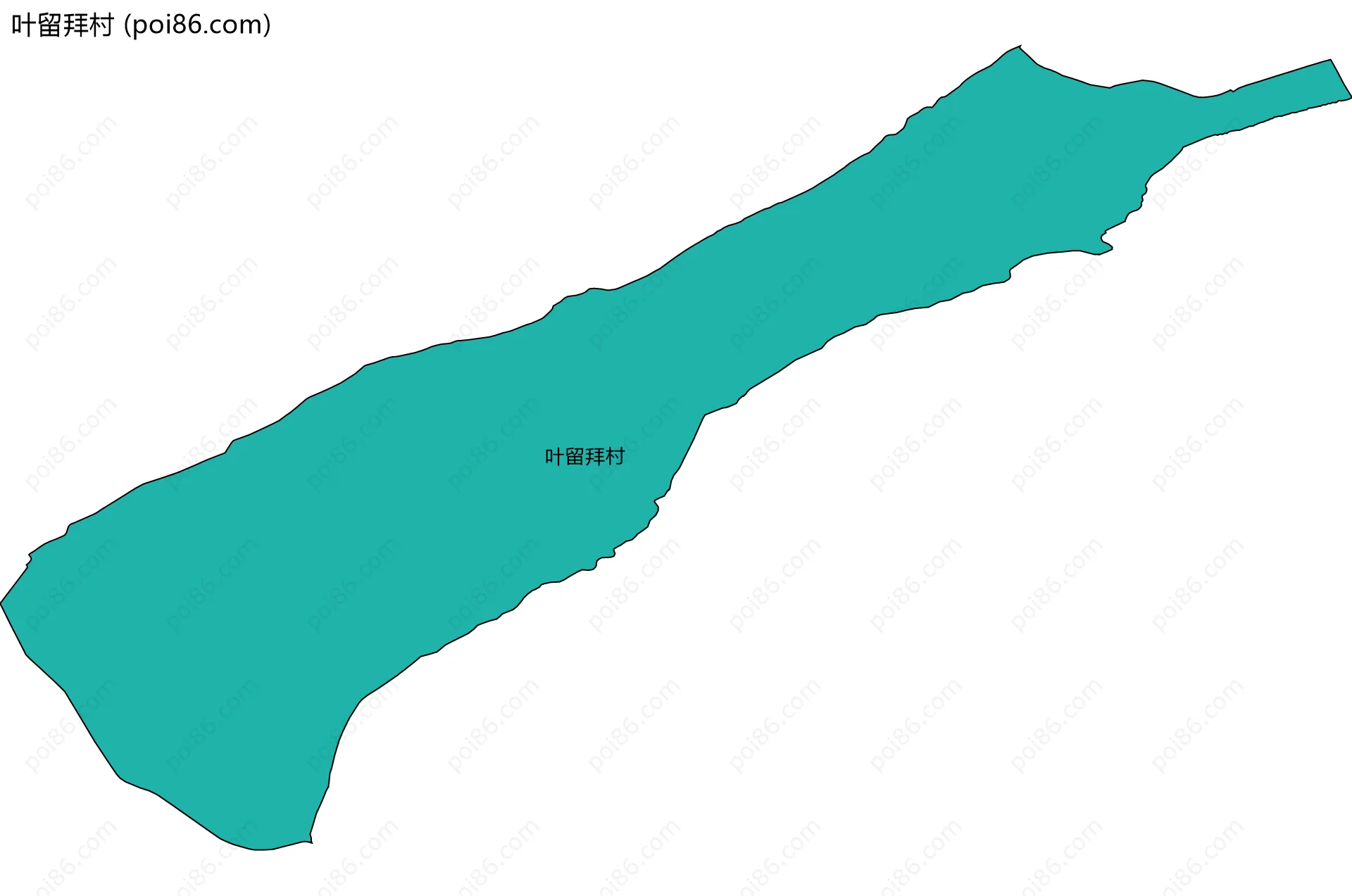 叶留拜村边界地图