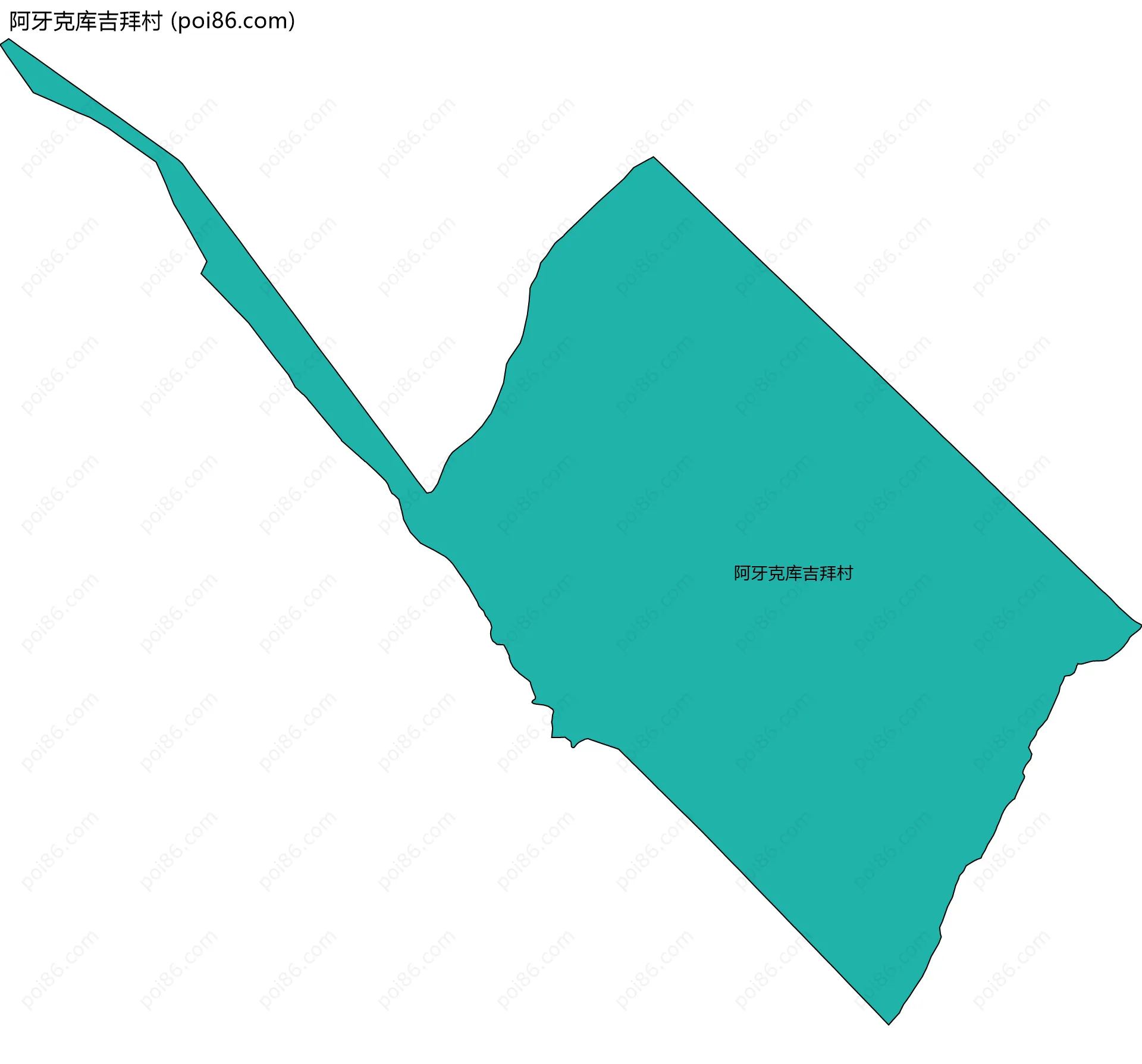 阿牙克库吉拜村边界地图