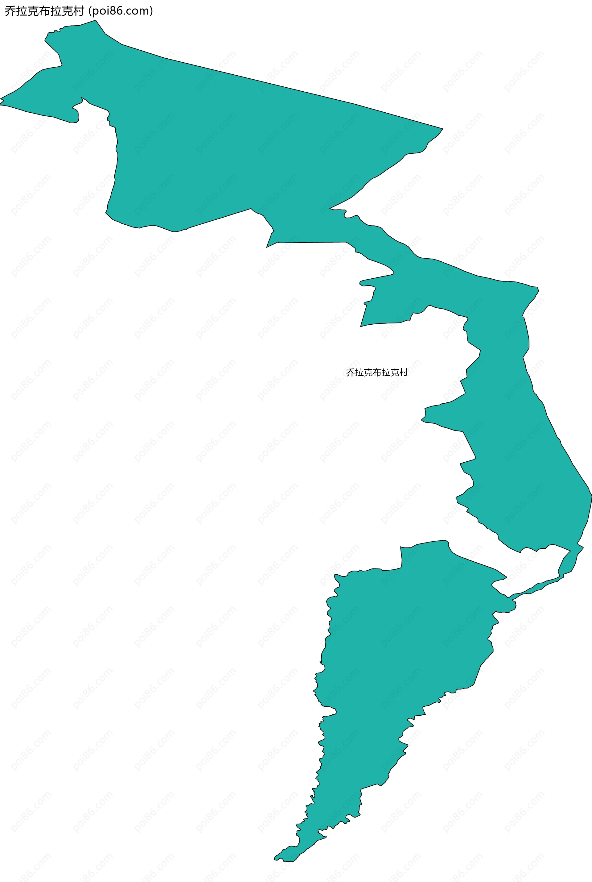 乔拉克布拉克村边界地图