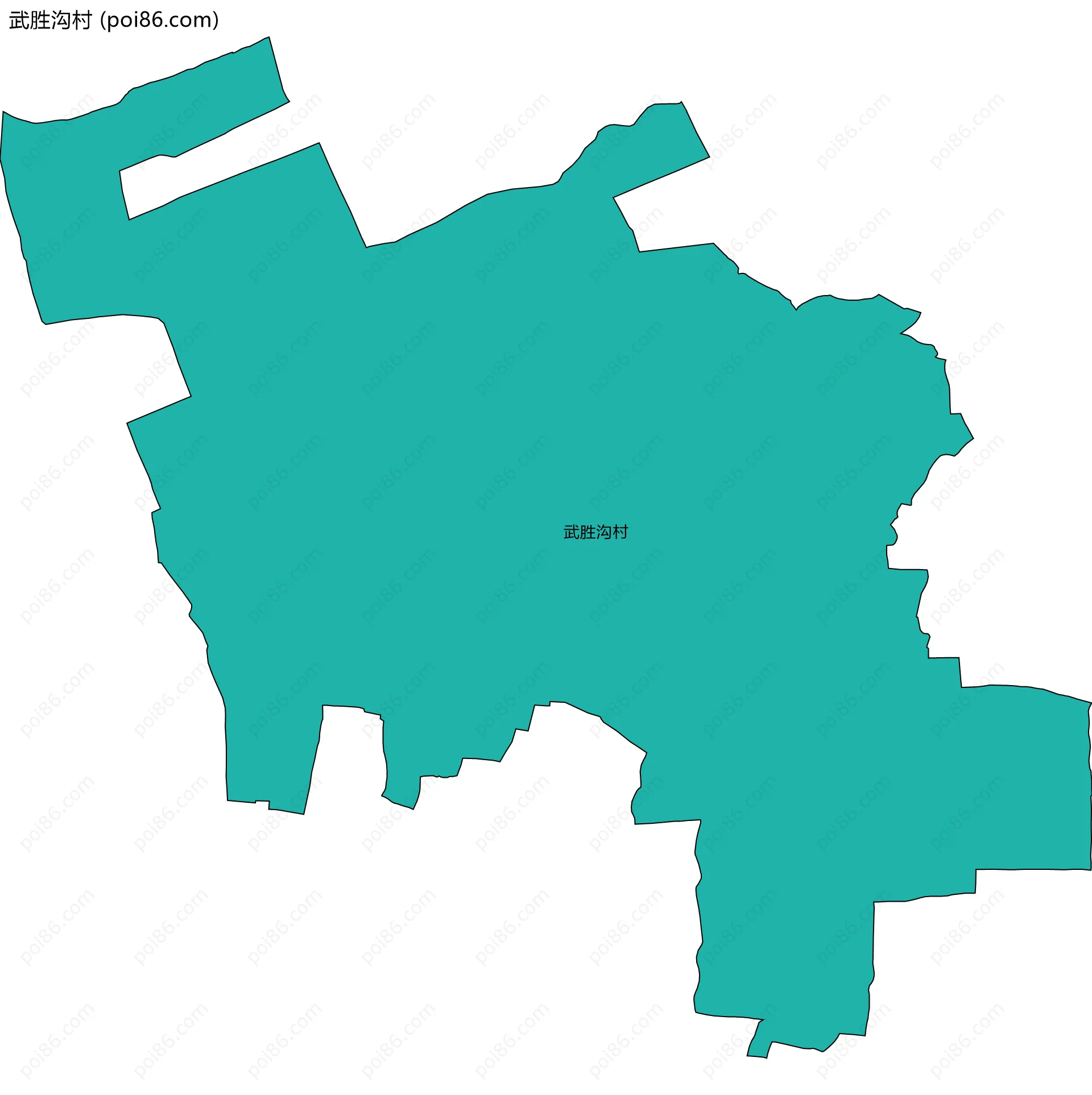 武胜沟村边界地图