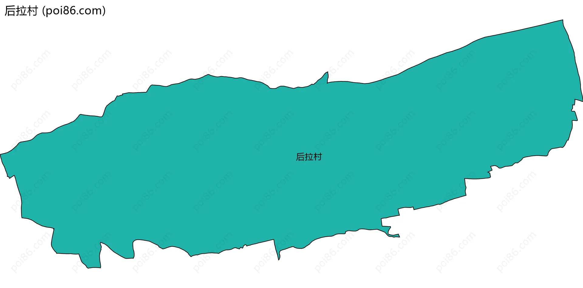 后拉村边界地图