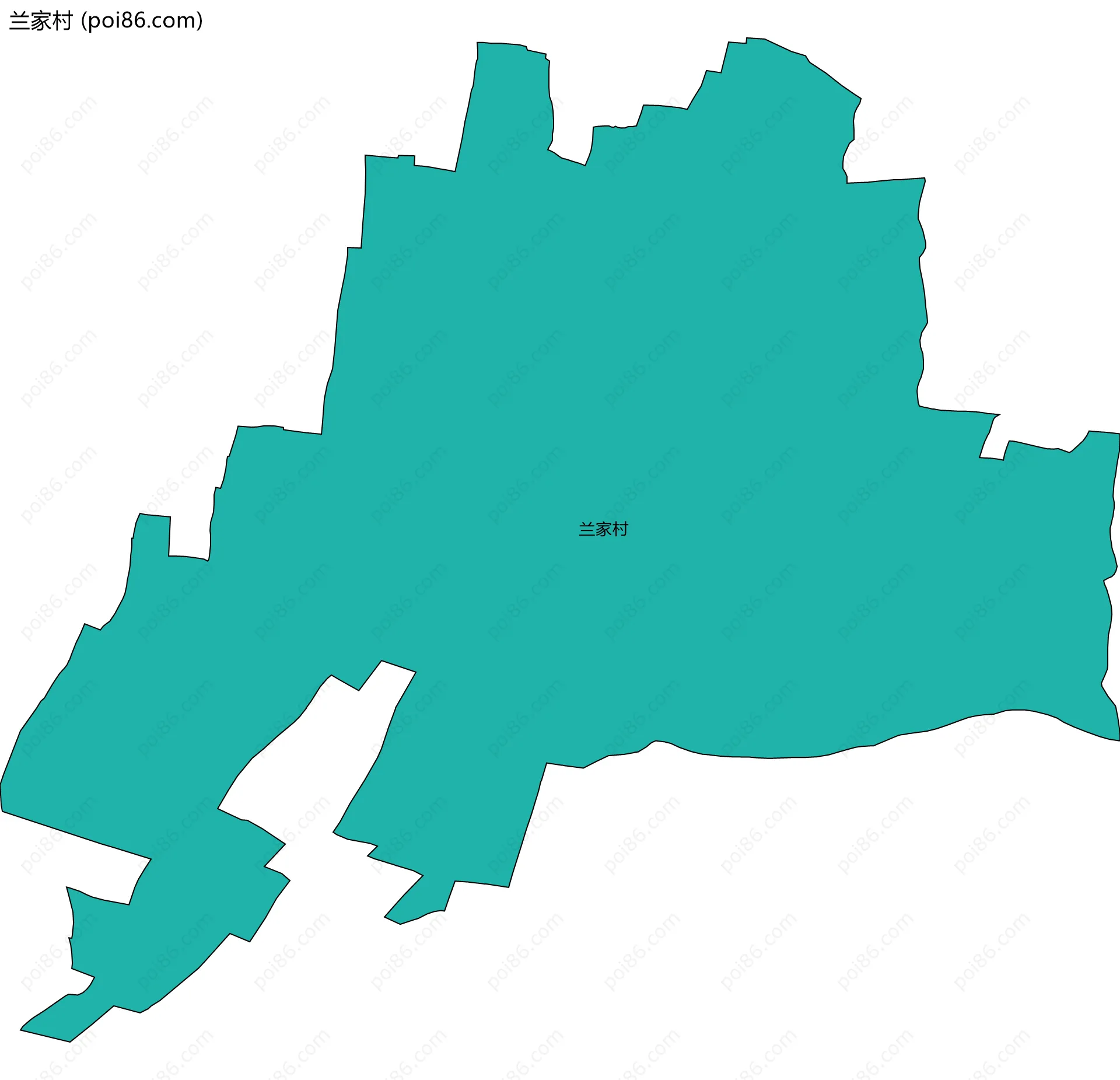 兰家村边界地图