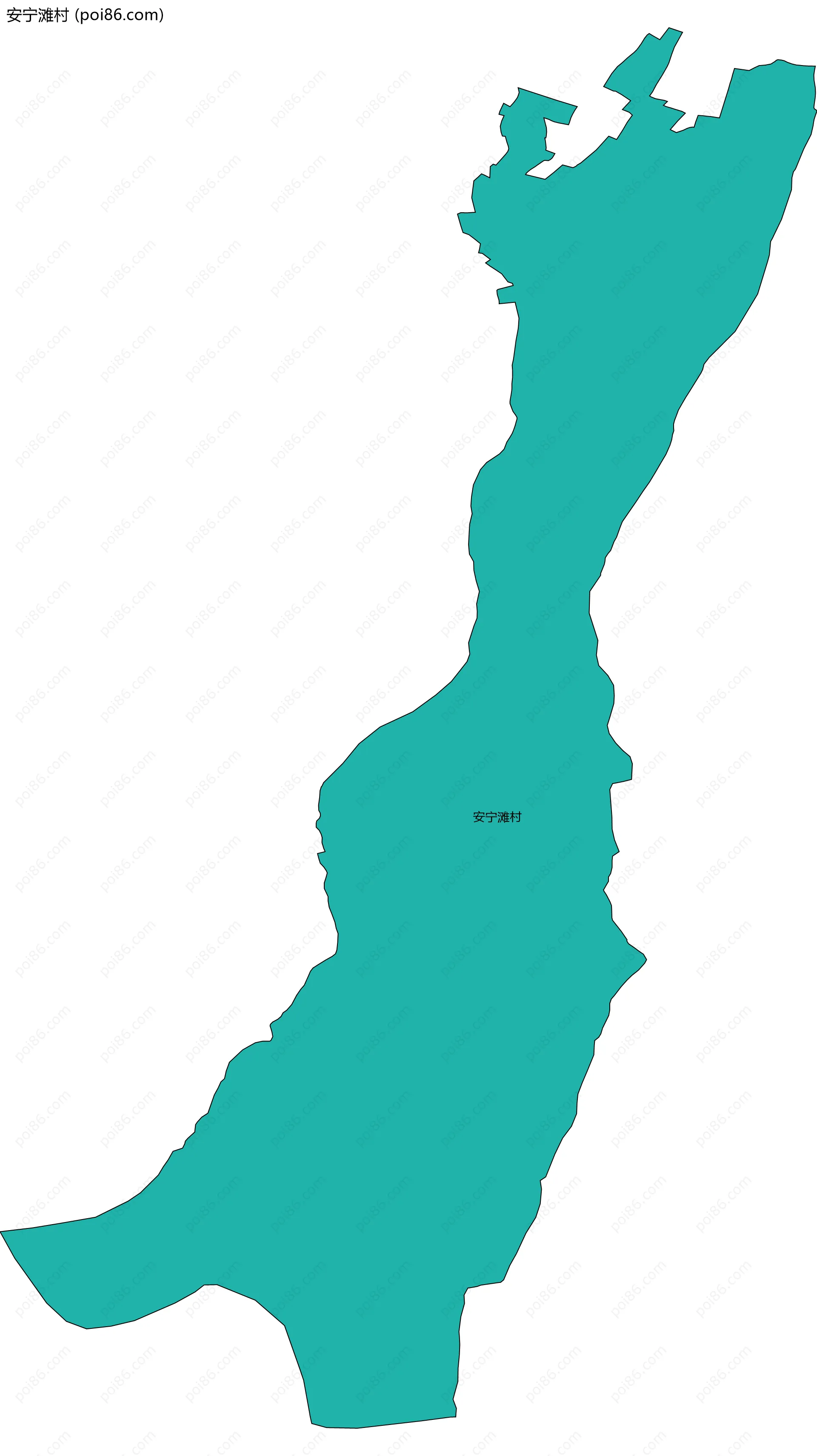 安宁滩村边界地图