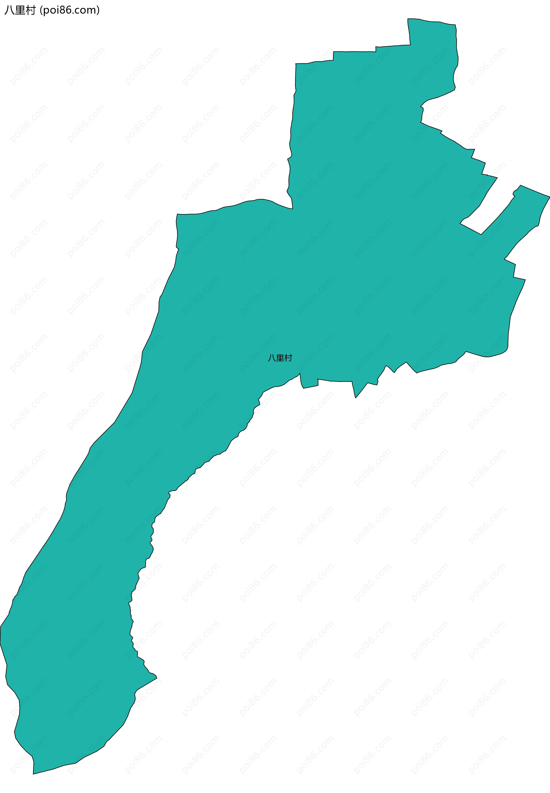 八里村边界地图