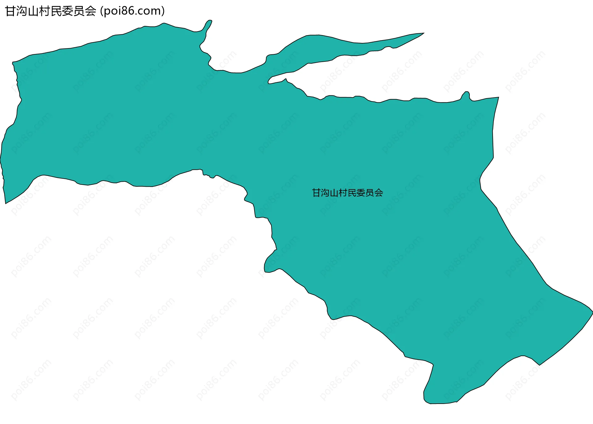 甘沟山村民委员会边界地图