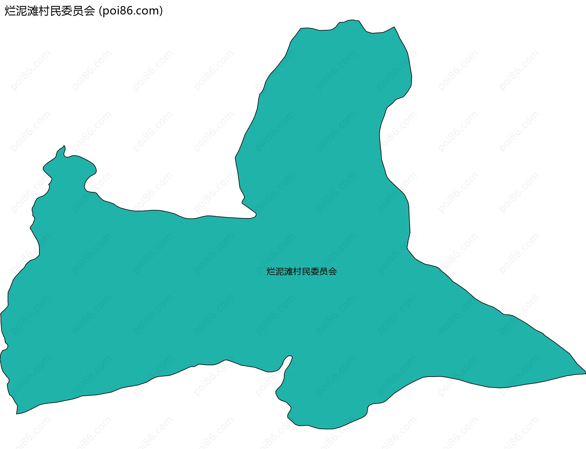 烂泥滩村民委员会边界地图