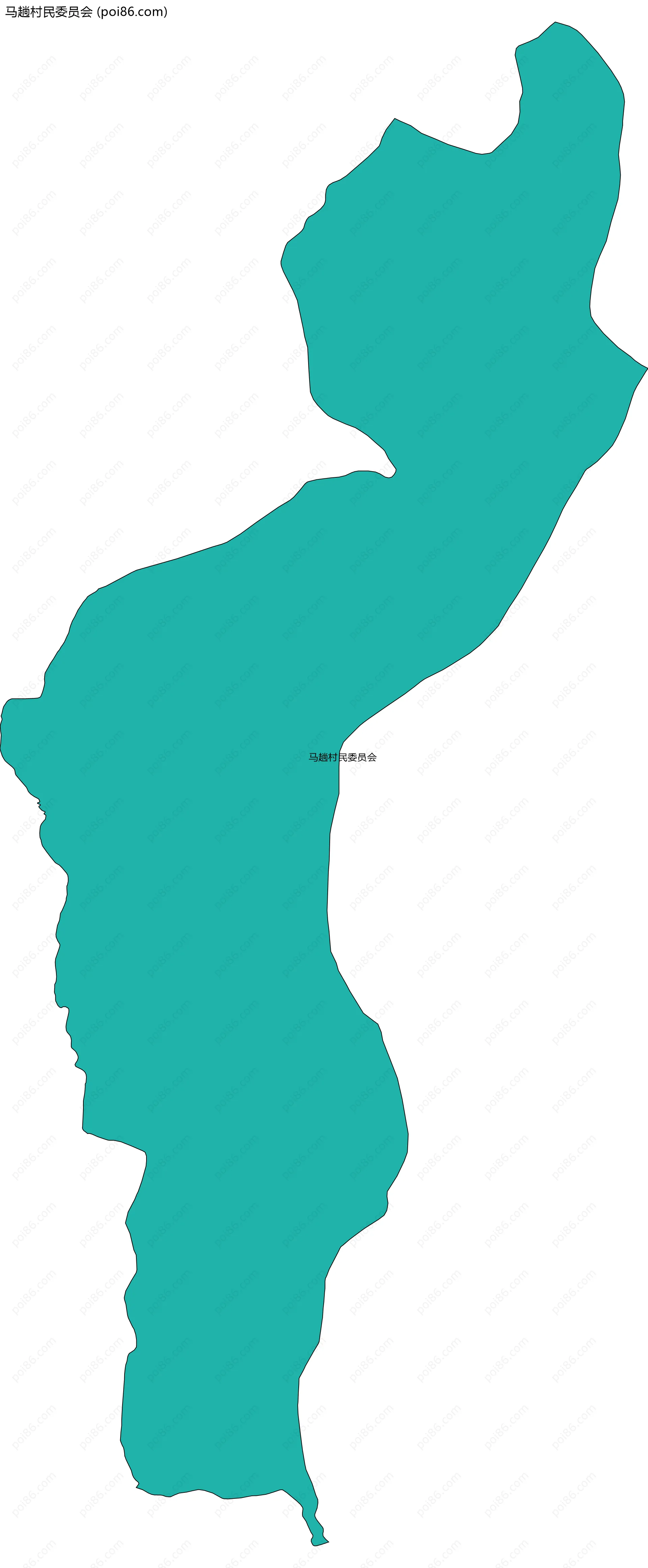 马趟村民委员会边界地图